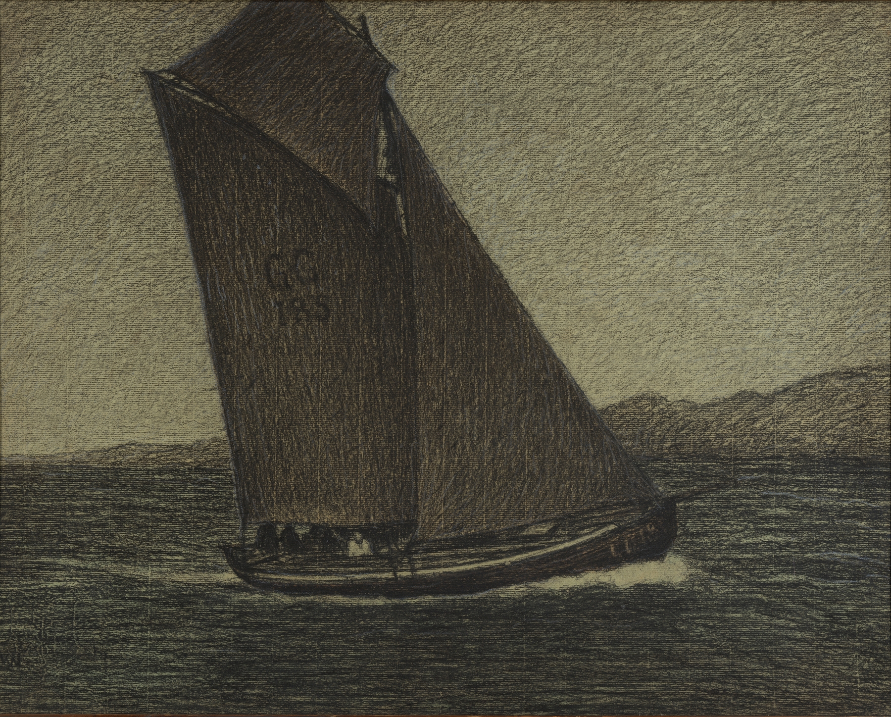 Fishing Boat Tacking, by Karl Nordström, public domain