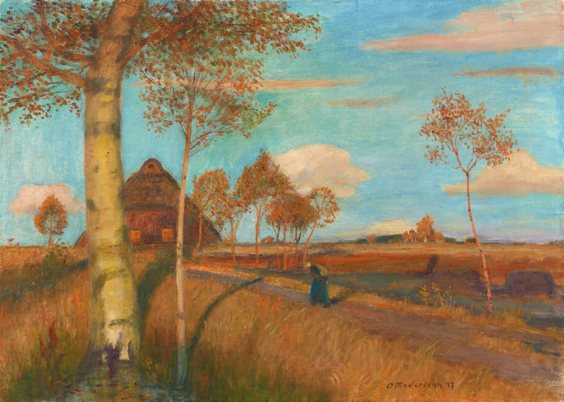 Abendsonne im Moor, by Otto Modersohn, public domain