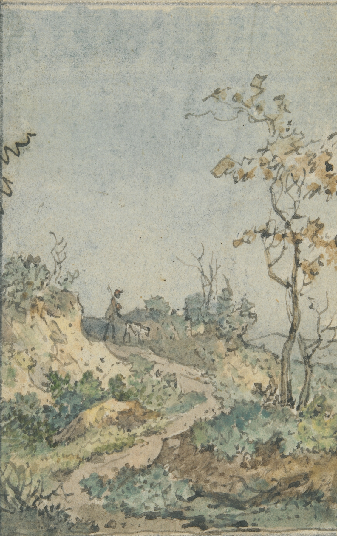 Landscape with Hunter and Dog, oil on canvas by Nicholas Augustin Foin