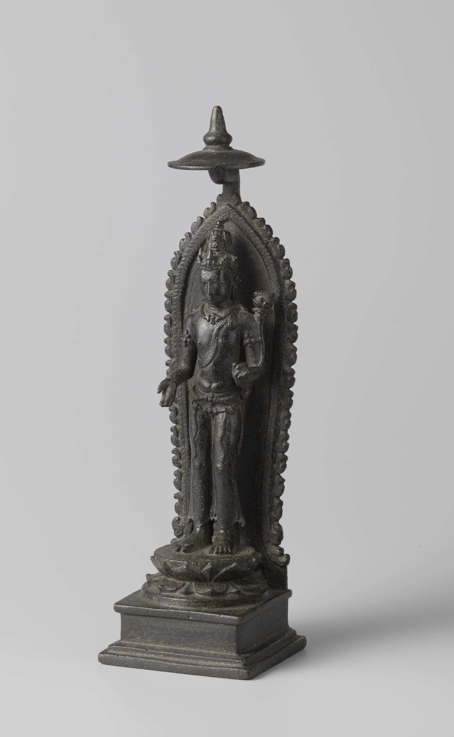 Bronze sculpture of Padmapani emerging from a lotus, unknown artist