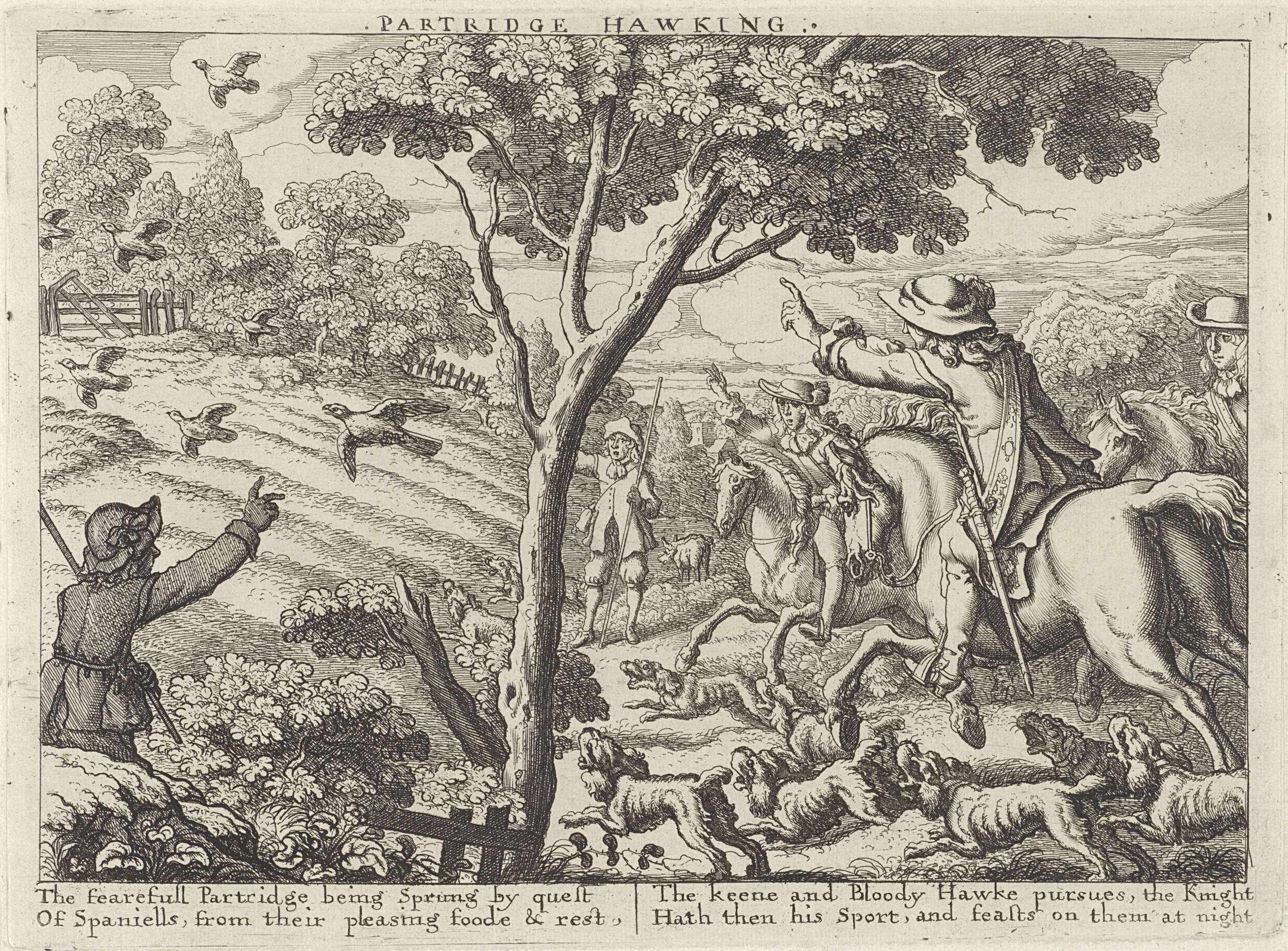 Jacht op patrijsvogels, by Richard Gaywood, public domain
