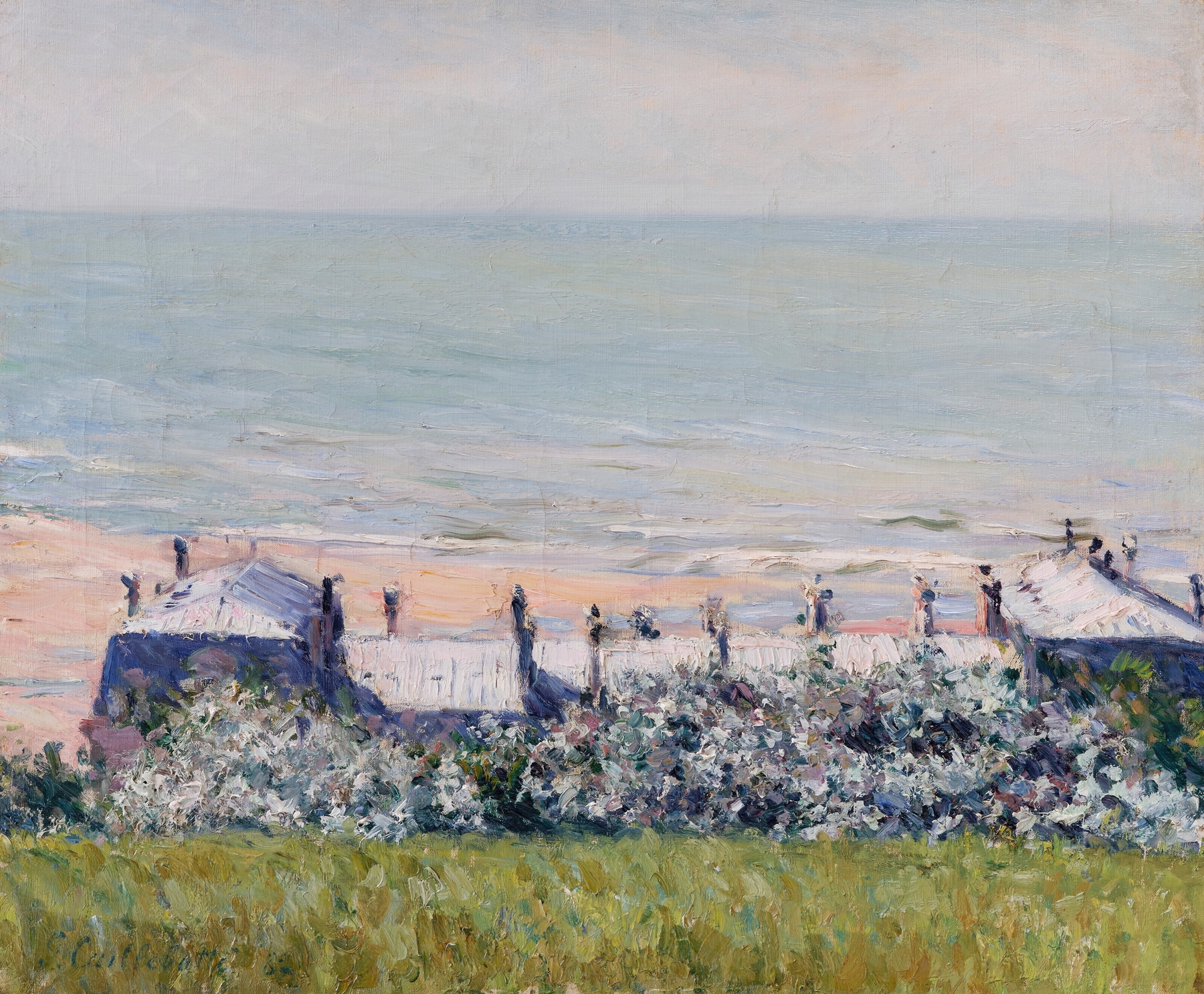Les toits de l’Hôtel des Roches Noires, Trouville, by Gustave Caillebotte, public domain