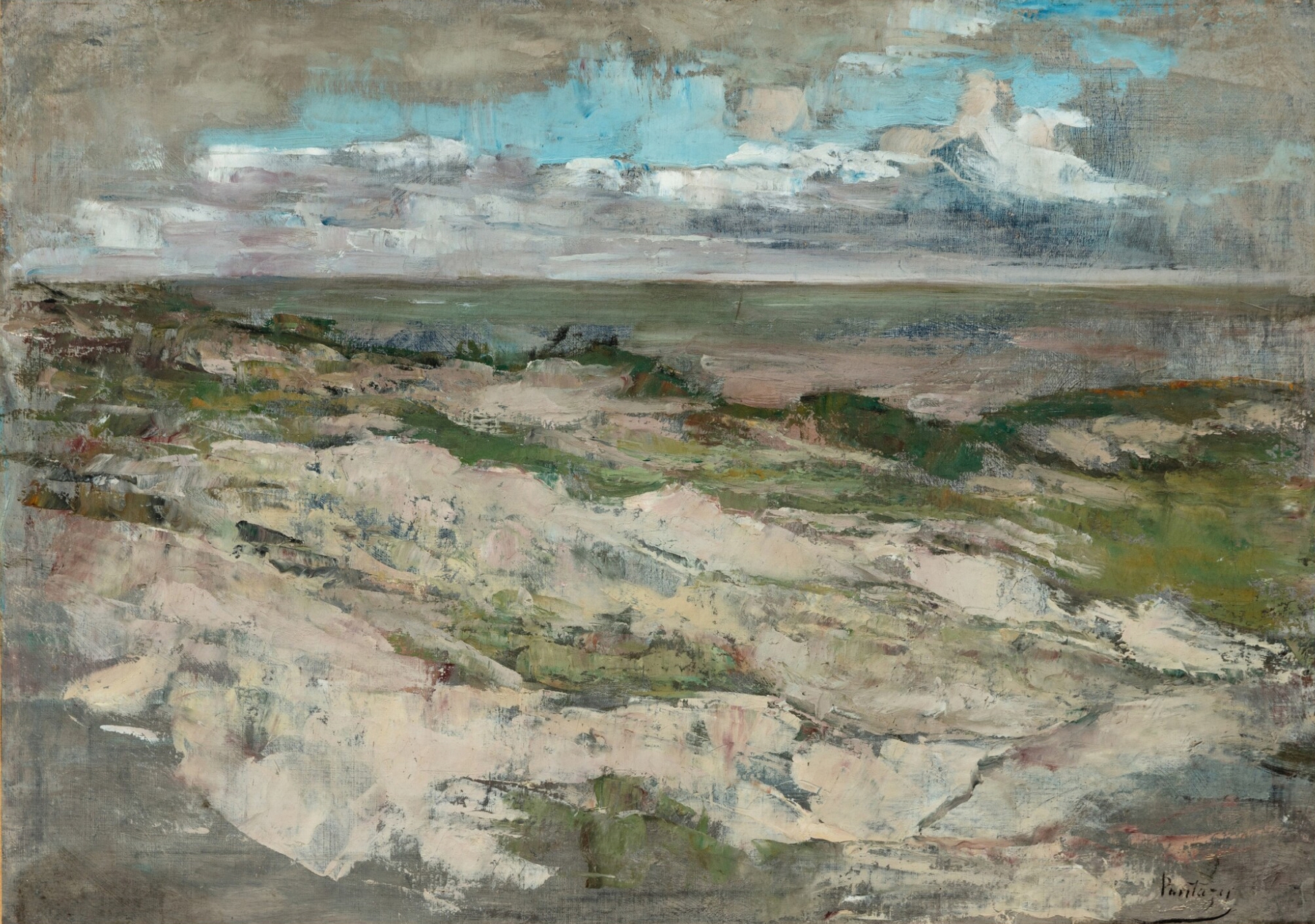 Impressionist landscape of dunes by Pericles Pantazis