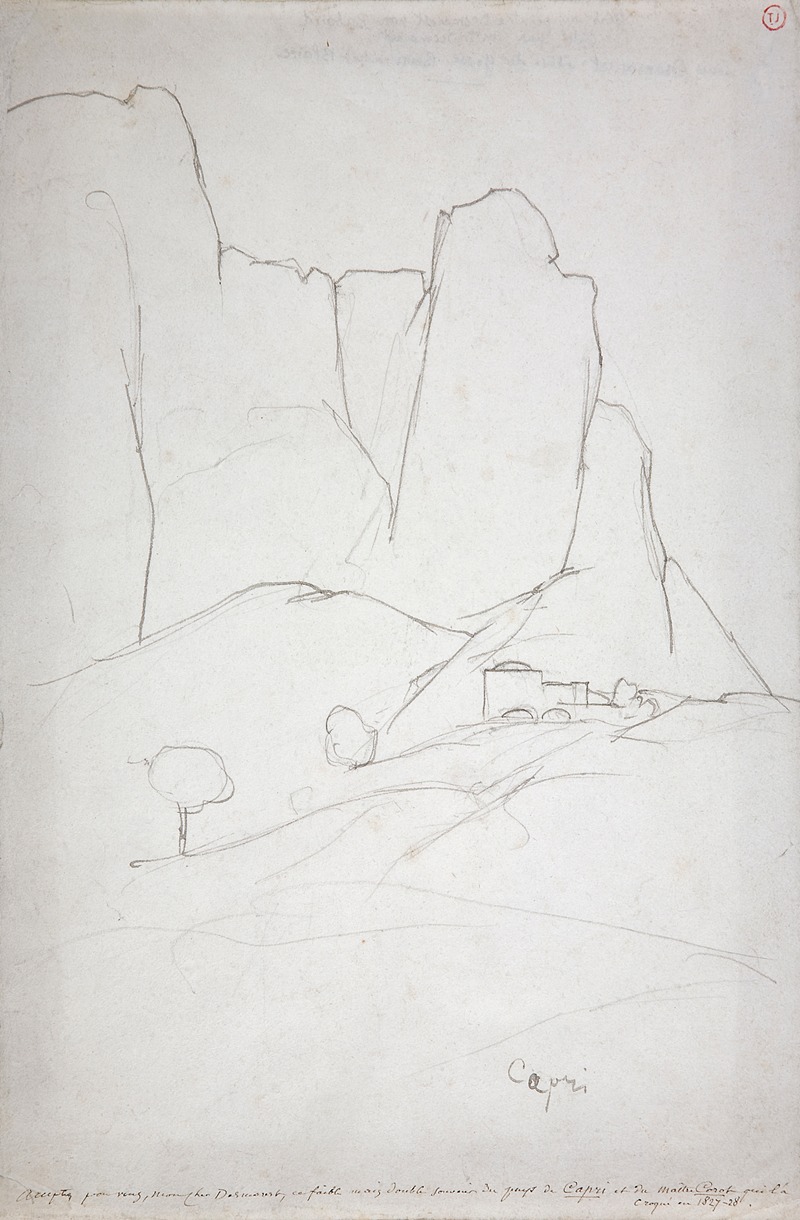 A scenic view of Capri with soft colors and gentle brushwork.