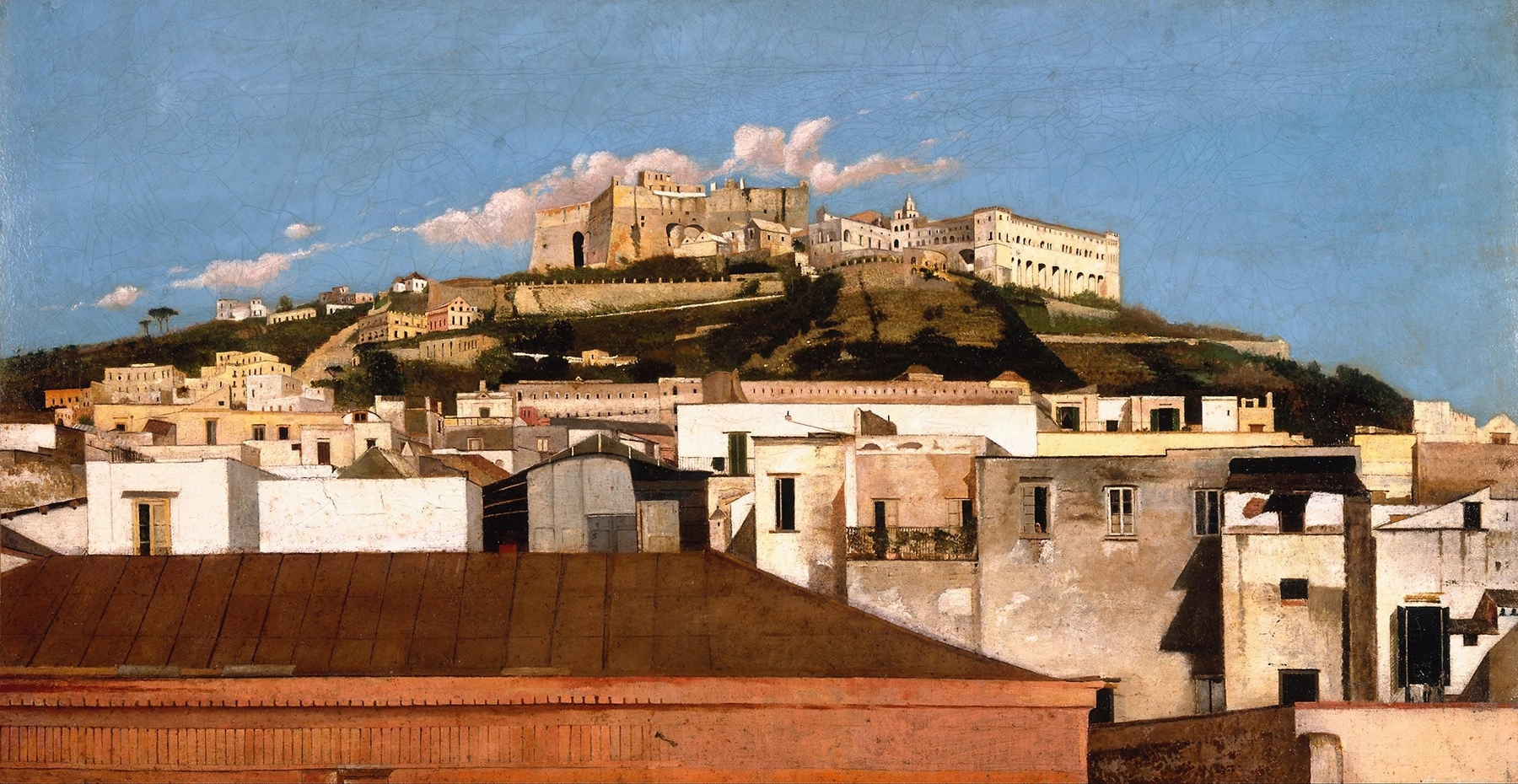 A View of Certosa di San Martino with the Castel Sant’ Elmo, Naples, by Thomas Jones, public domain