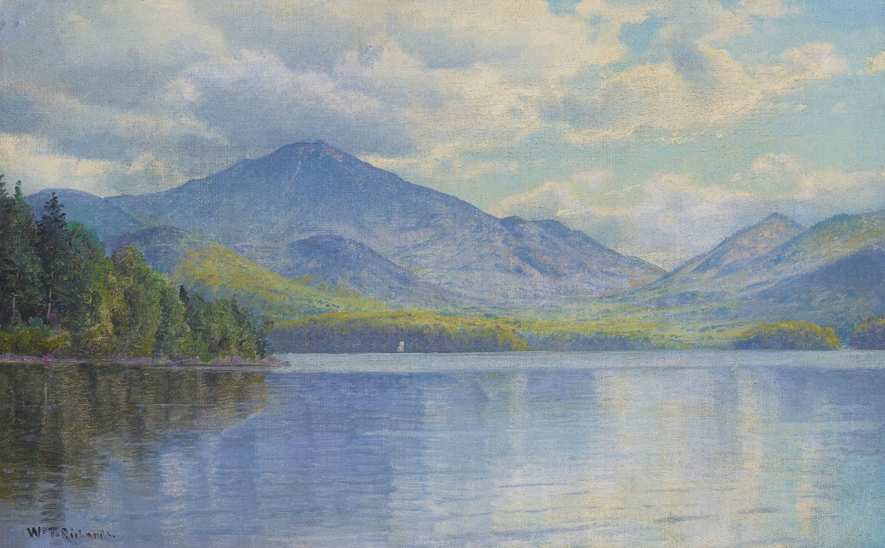 Lake Placid, Adirondack Mountains, by William Trost Richards, public domain