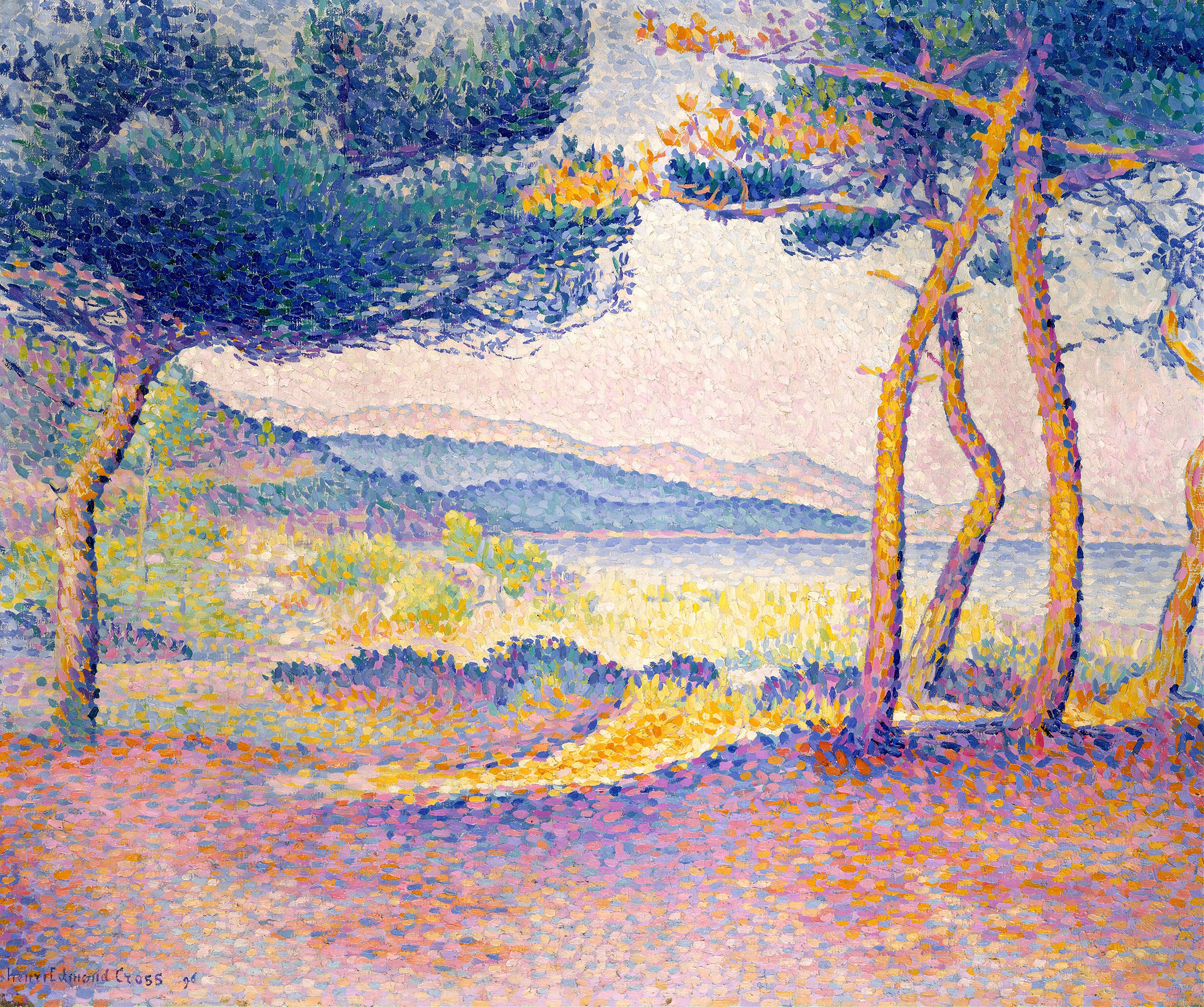 Pines Along the Shore, by Henri-Edmond Cross, public domain