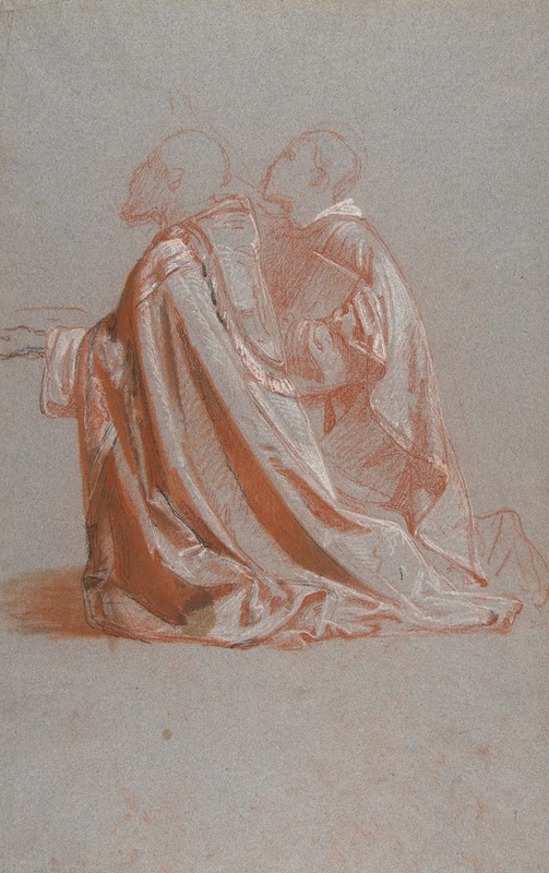 A painting titled 'Two Bishops' by Isidore Pils depicting two ecclesiastical figures.