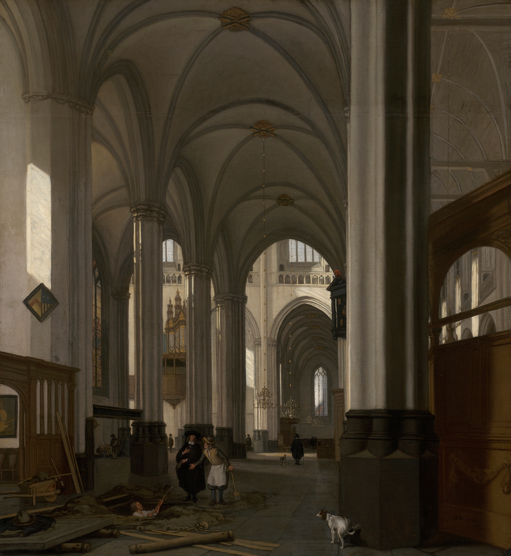 Interior of the Nieuwe Kerk, Amsterdam, by Emanuel de Witte, public domain