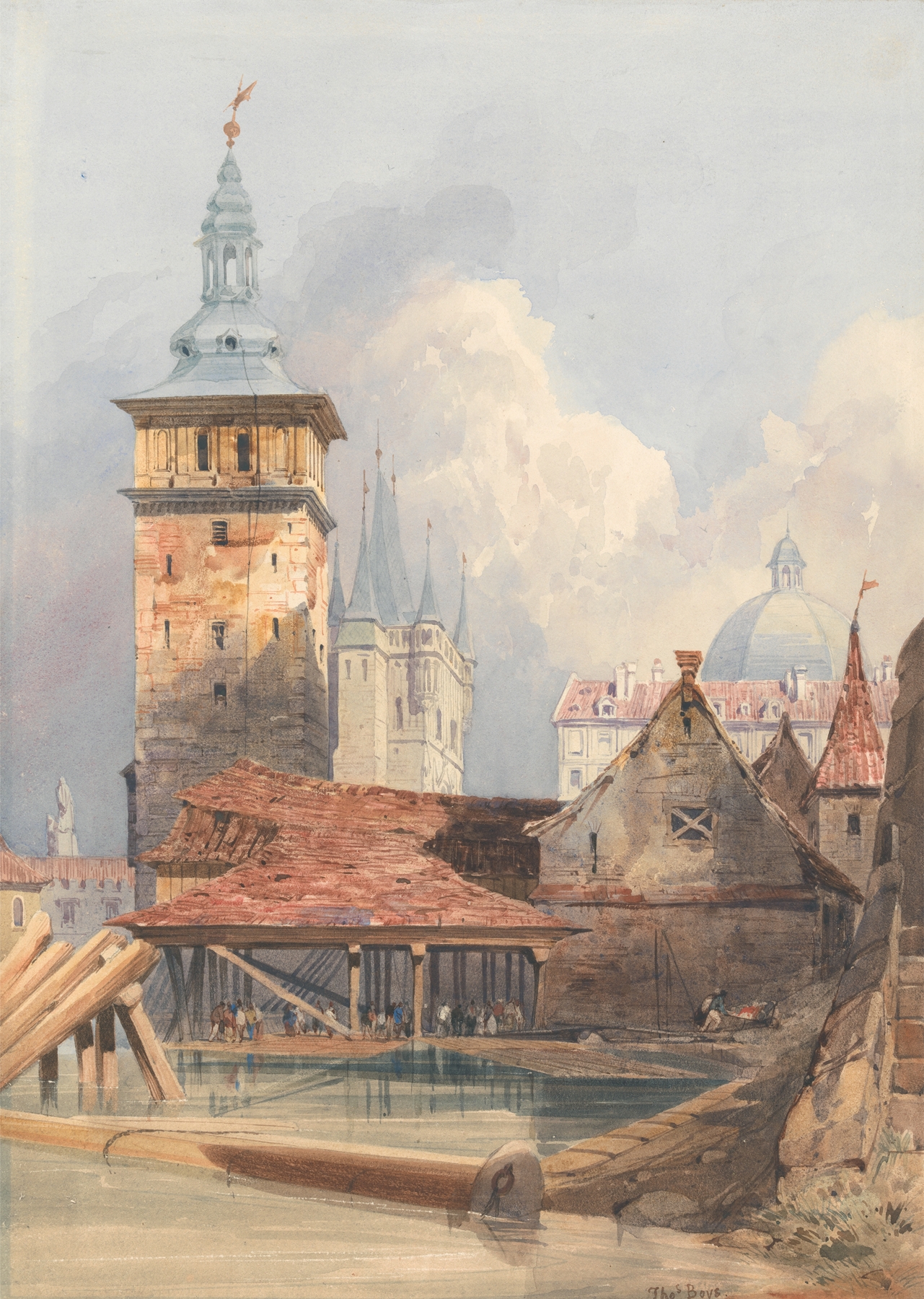Prague, by Thomas Shotter Boys, public domain