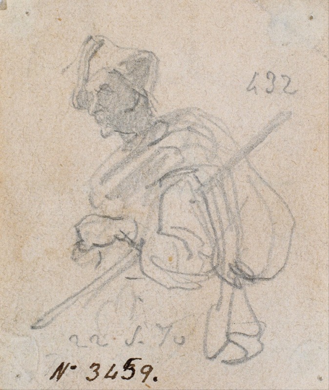 A sketch by Santiago Rusiñol depicting a lively scene.