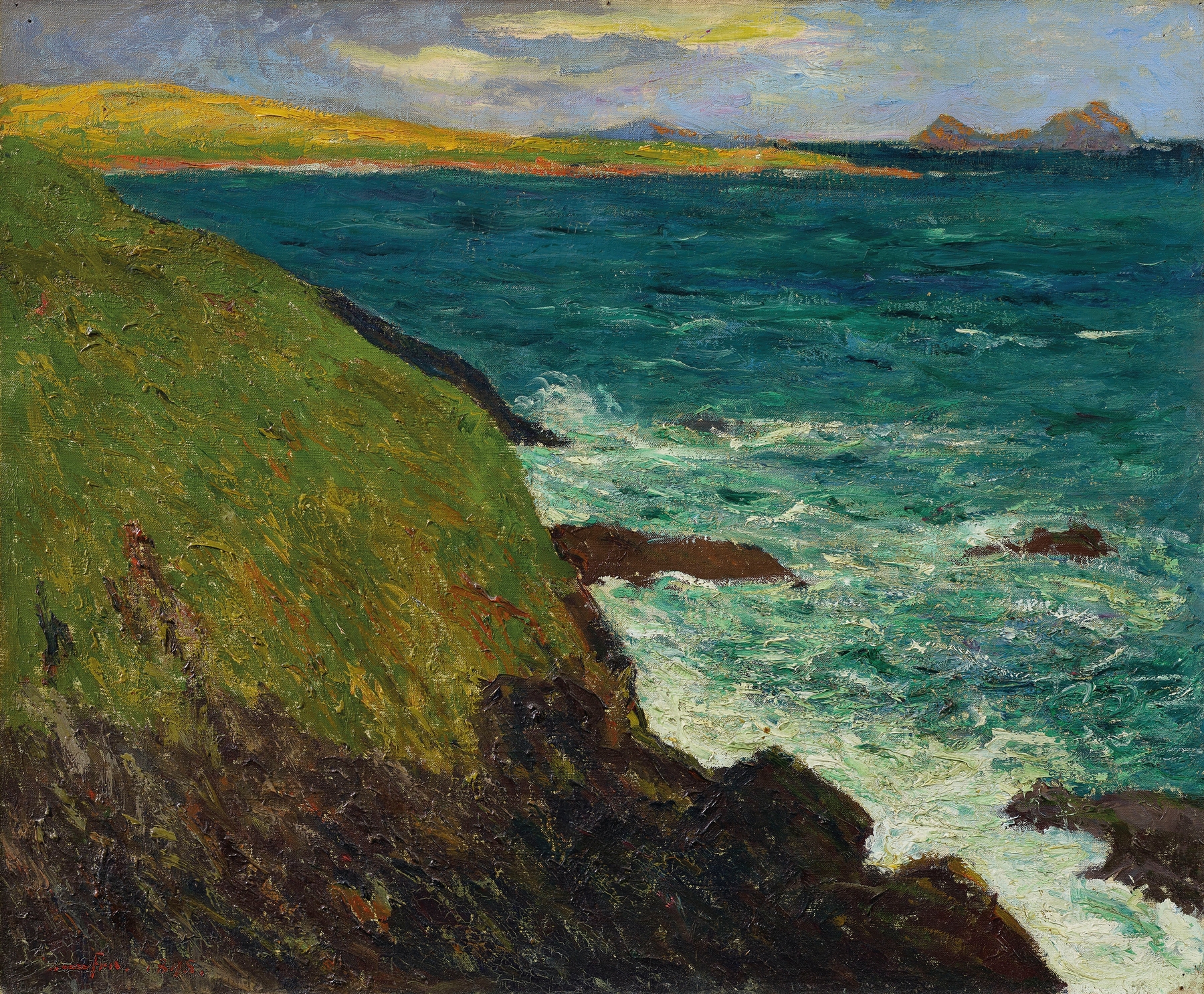 Coastal scene of Brittany by Maxime Maufra, oil painting