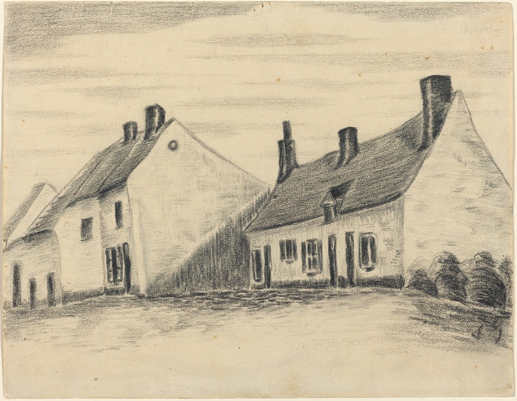Vincent van Gogh's 'The Zandmennik House' captures a unique architectural scene.