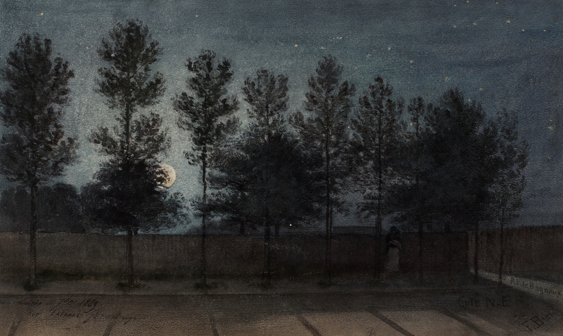 Vue de la rue Lakanal au Grand-Montrouge en 1889, oil on canvas by Félix Brard
