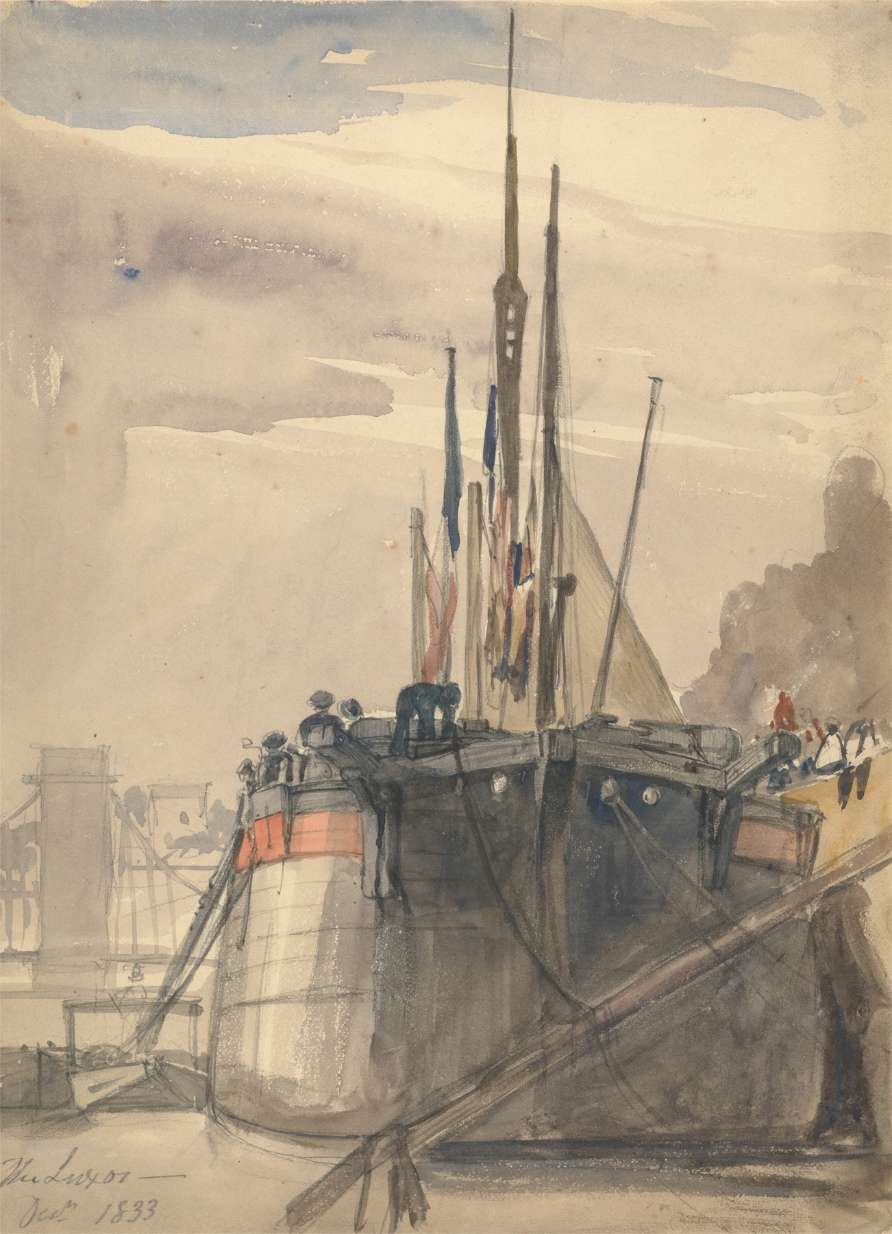 The Luxor, Paris, December 1833, by William Callow, public domain