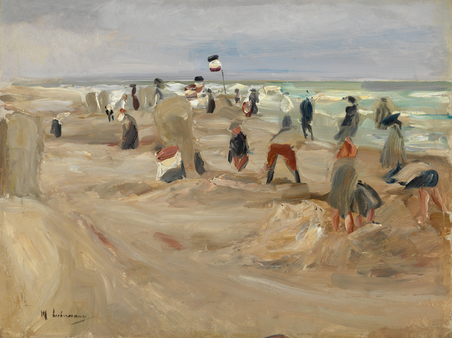 Am Strand von Noordwijk, by Max Liebermann, public domain