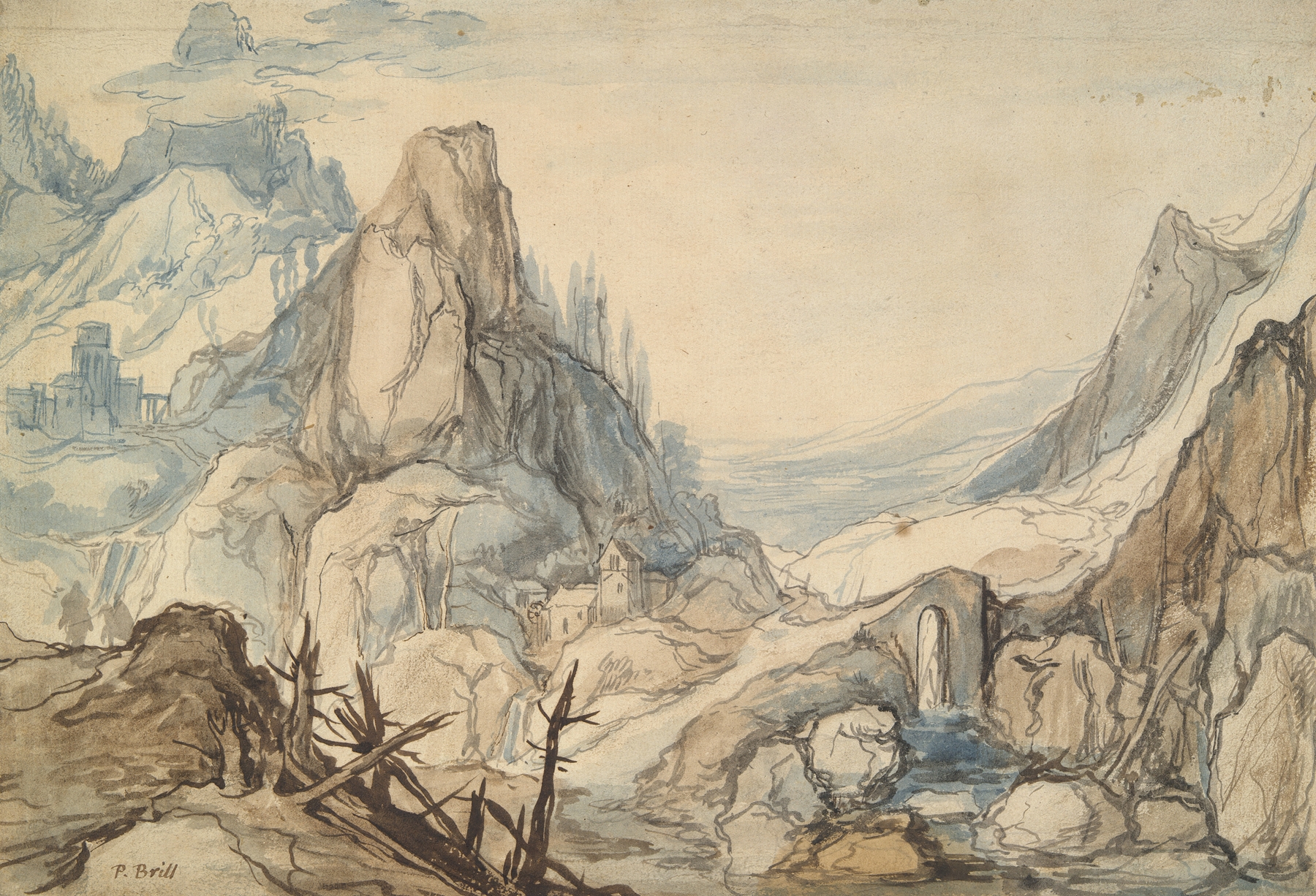 Mountainous Landscape, by Jan Brueghel the Elder, public domain