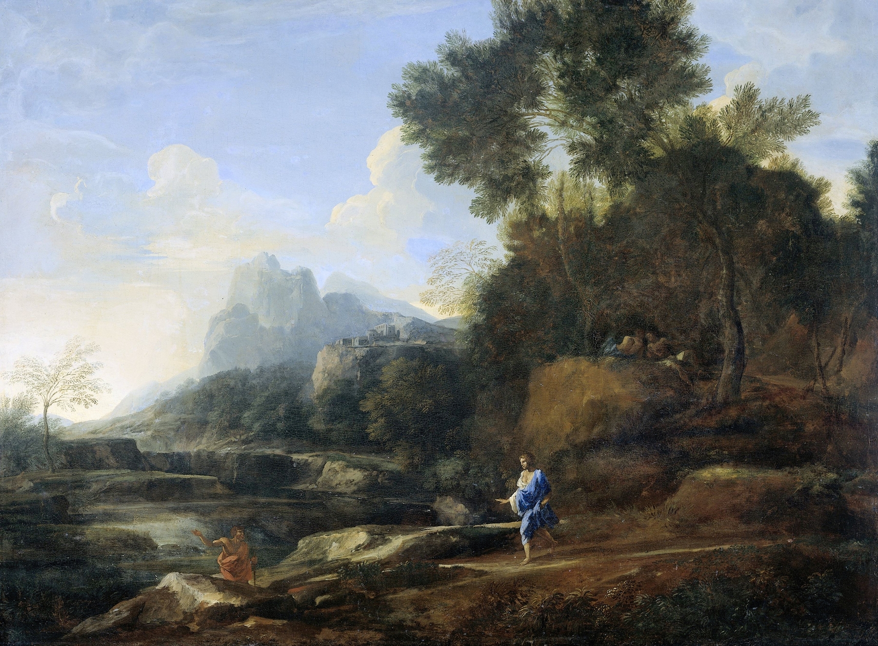 Italian Landscape, by Gaspard Dughet, public domain