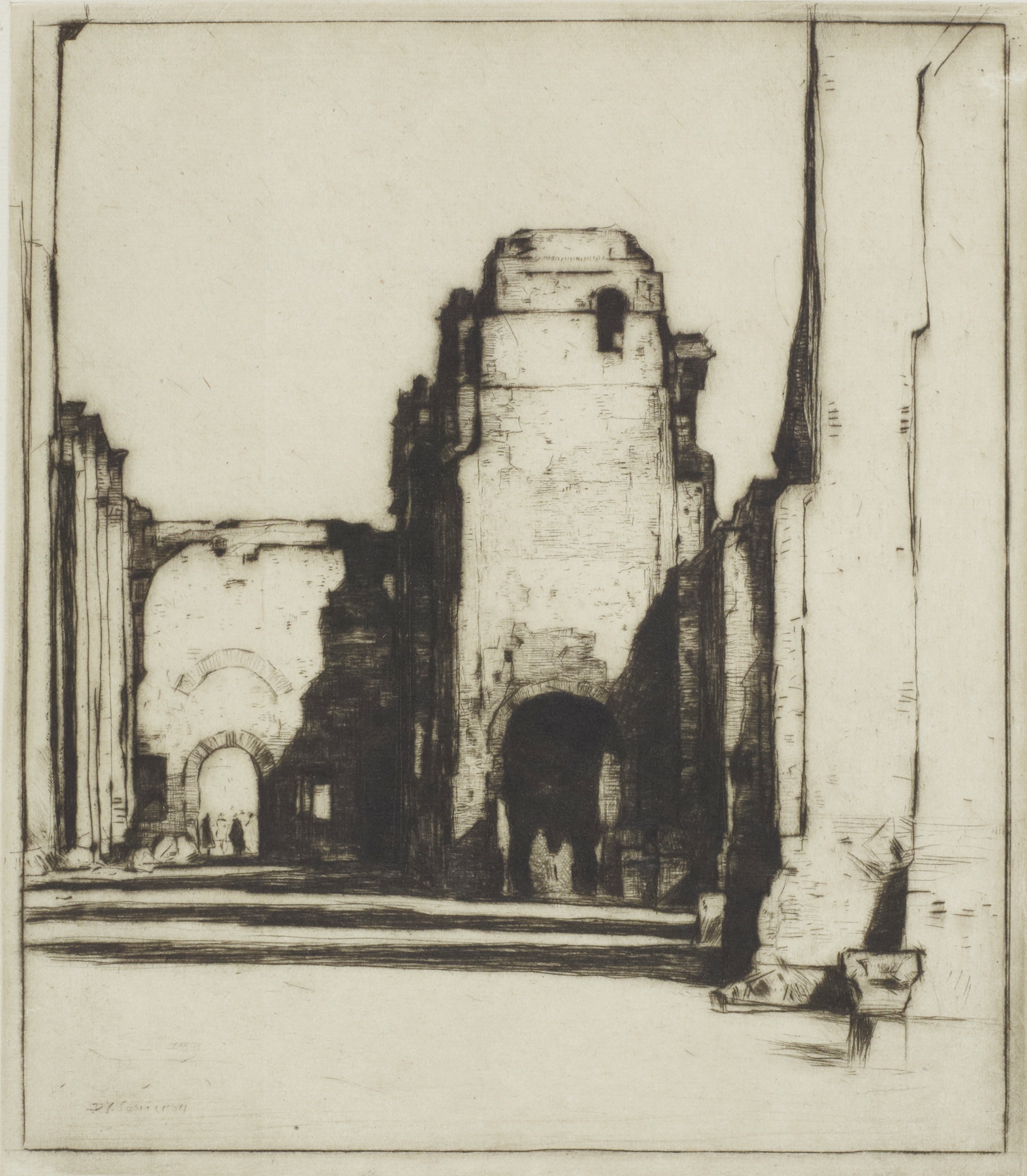 The Tepidarium by David Young Cameron, architecture, 1925