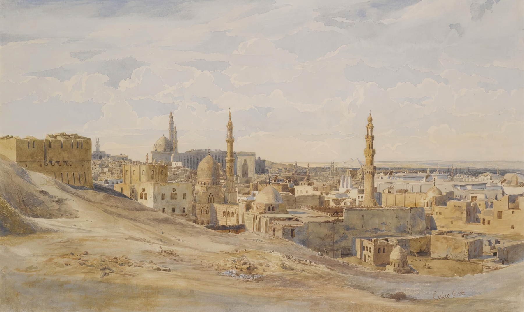 Cairo by Max Schmidt, oil on canvas depicting a vibrant landscape with lush colors.