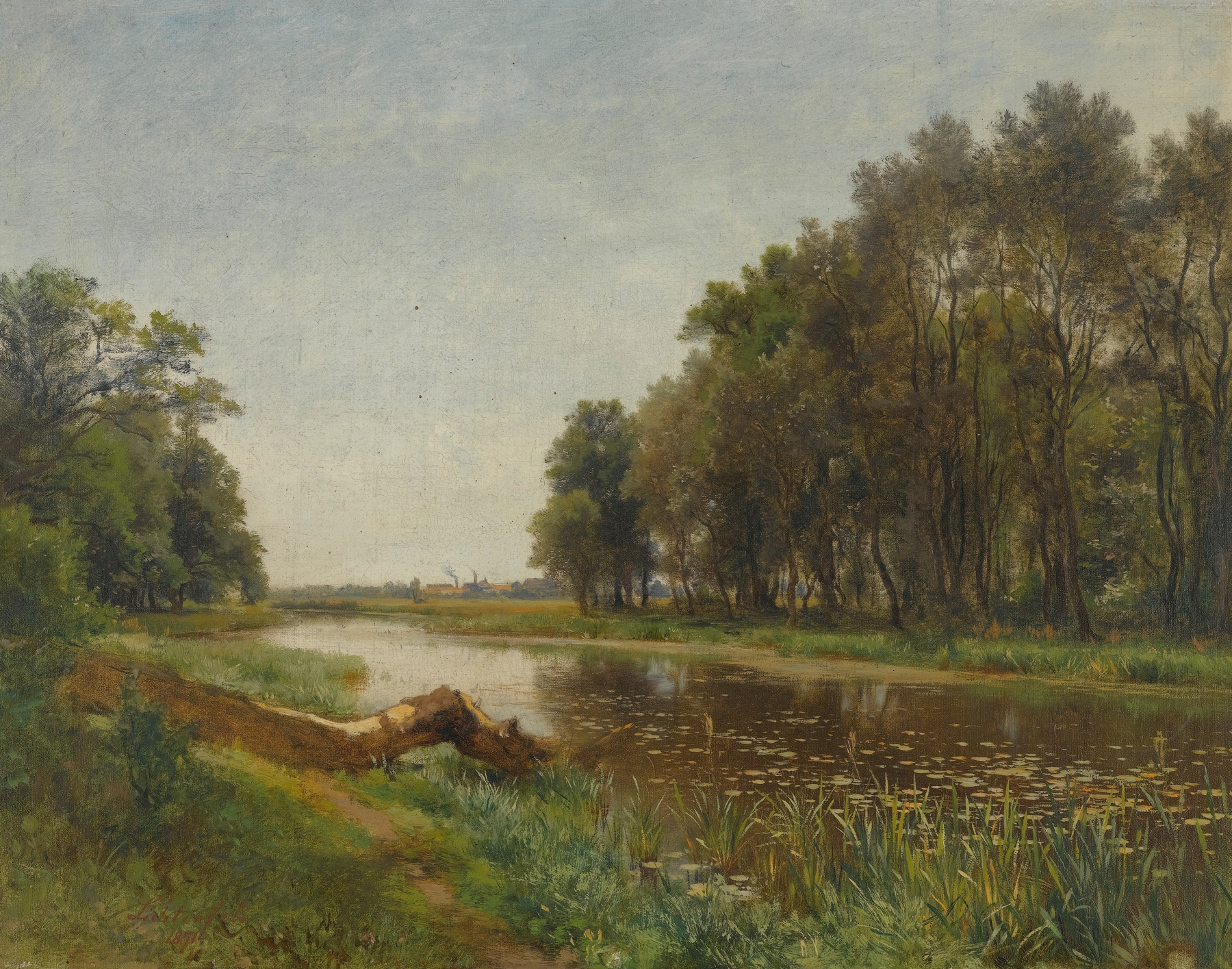 The March-Au Near Lundenburg, by Eduard Peithner von Lichtenfels, public domain