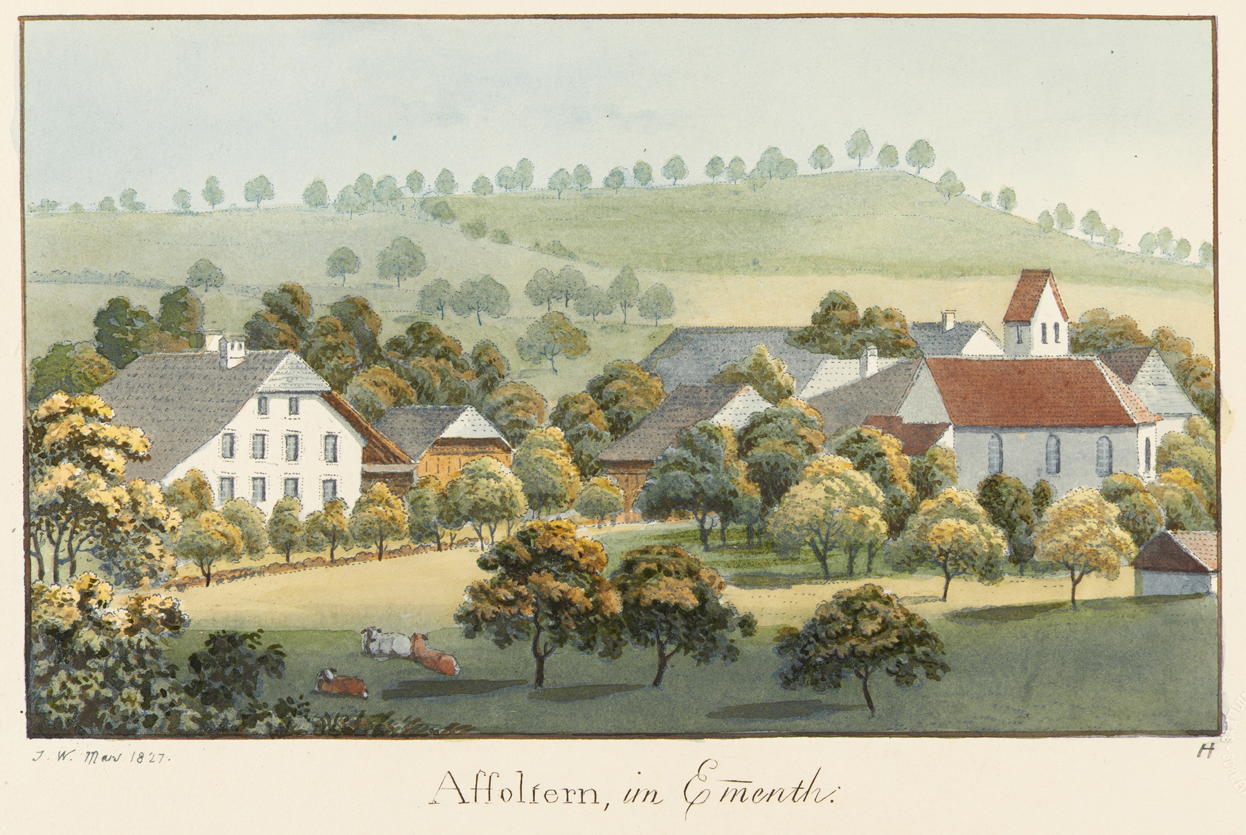 Affoltern, im Emmenth., by Jakob Samuel Weibel, public domain