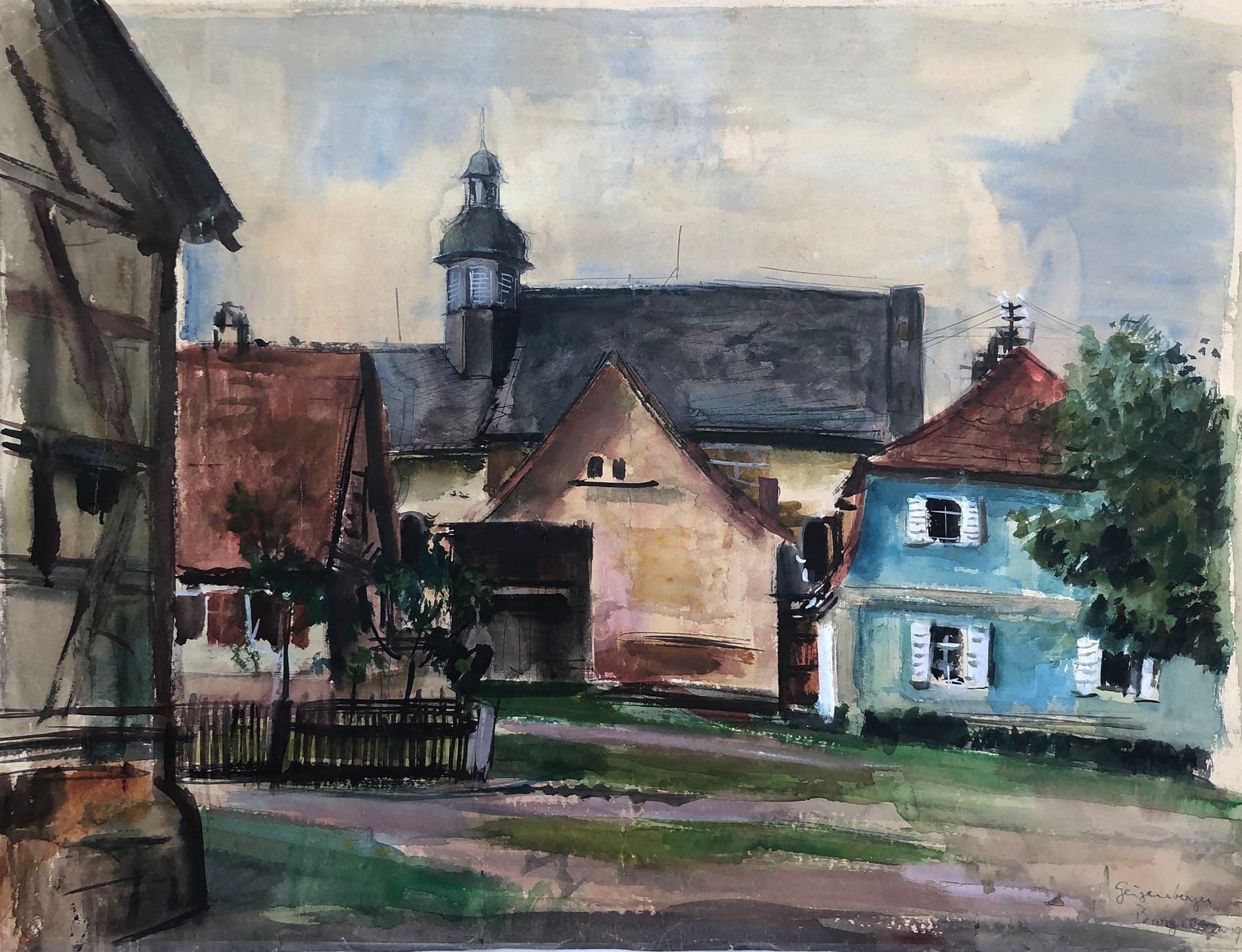 Häuser in Franken (Schloss Burgellern im Landkreis Bamberg), by Otto Geigenberger, public domain