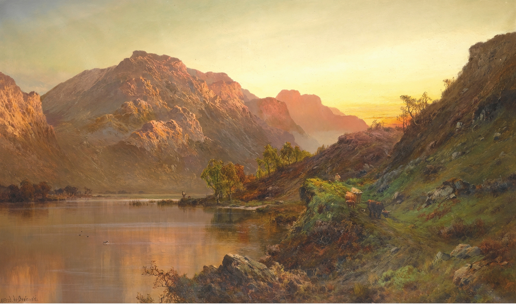 Ben Lomond, by Alfred de Bréanski, public domain