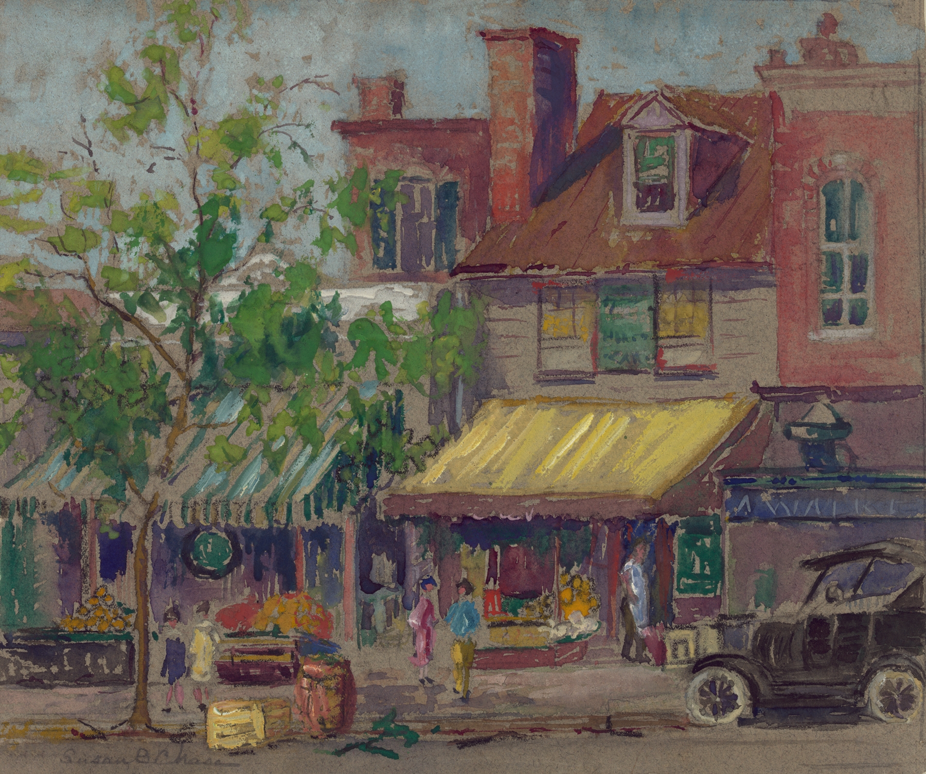 Landscape featuring a central pathway in muted earth tones by Susan Brown Chase