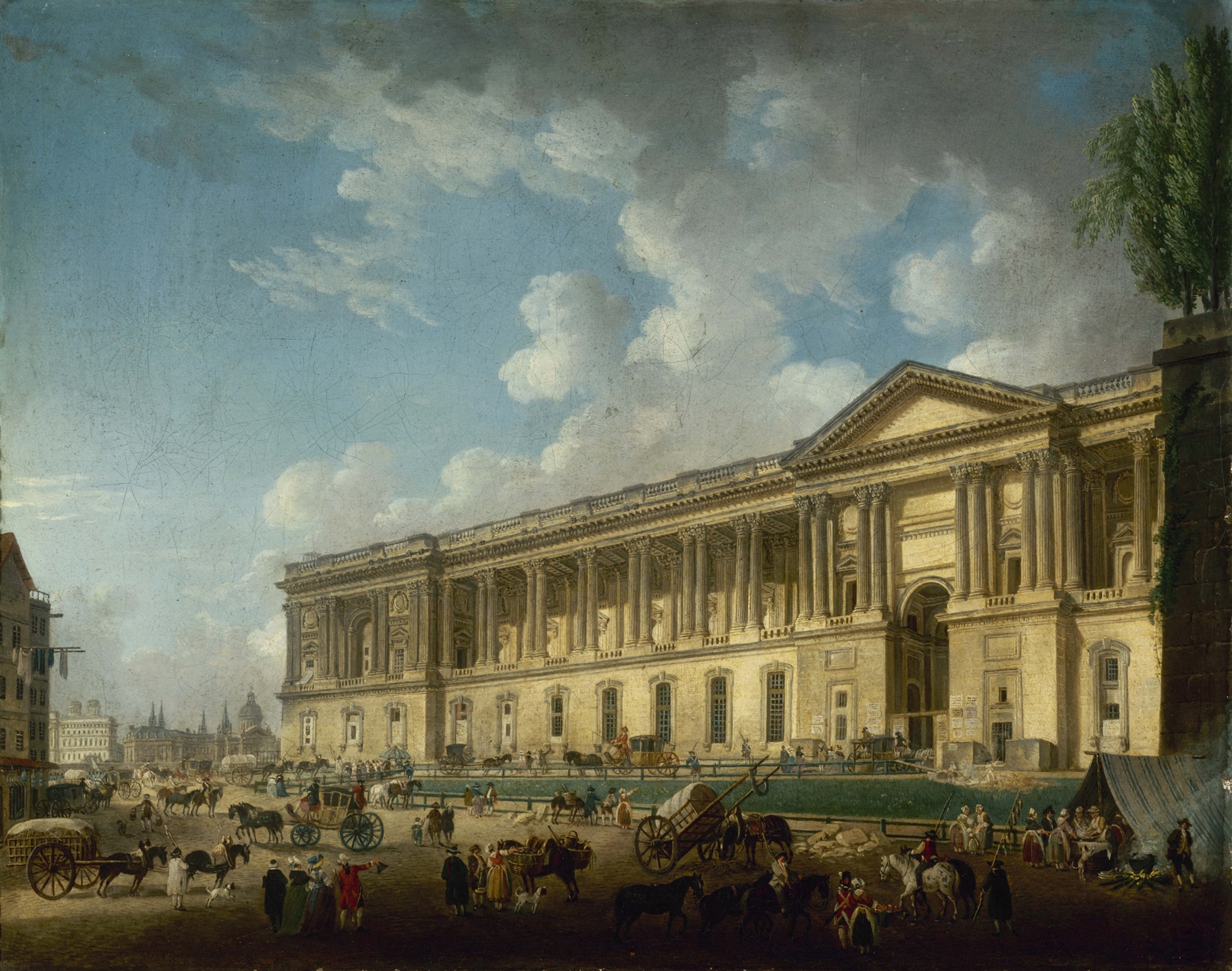 La colonnade du Louvre, nouvellement dégagée, by Pierre-Antoine Demachy, public domain