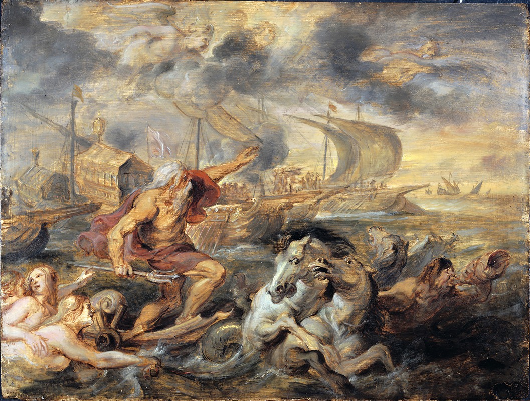 This painting depicts the journey of Cardinal Infante Ferdinand of Spain.