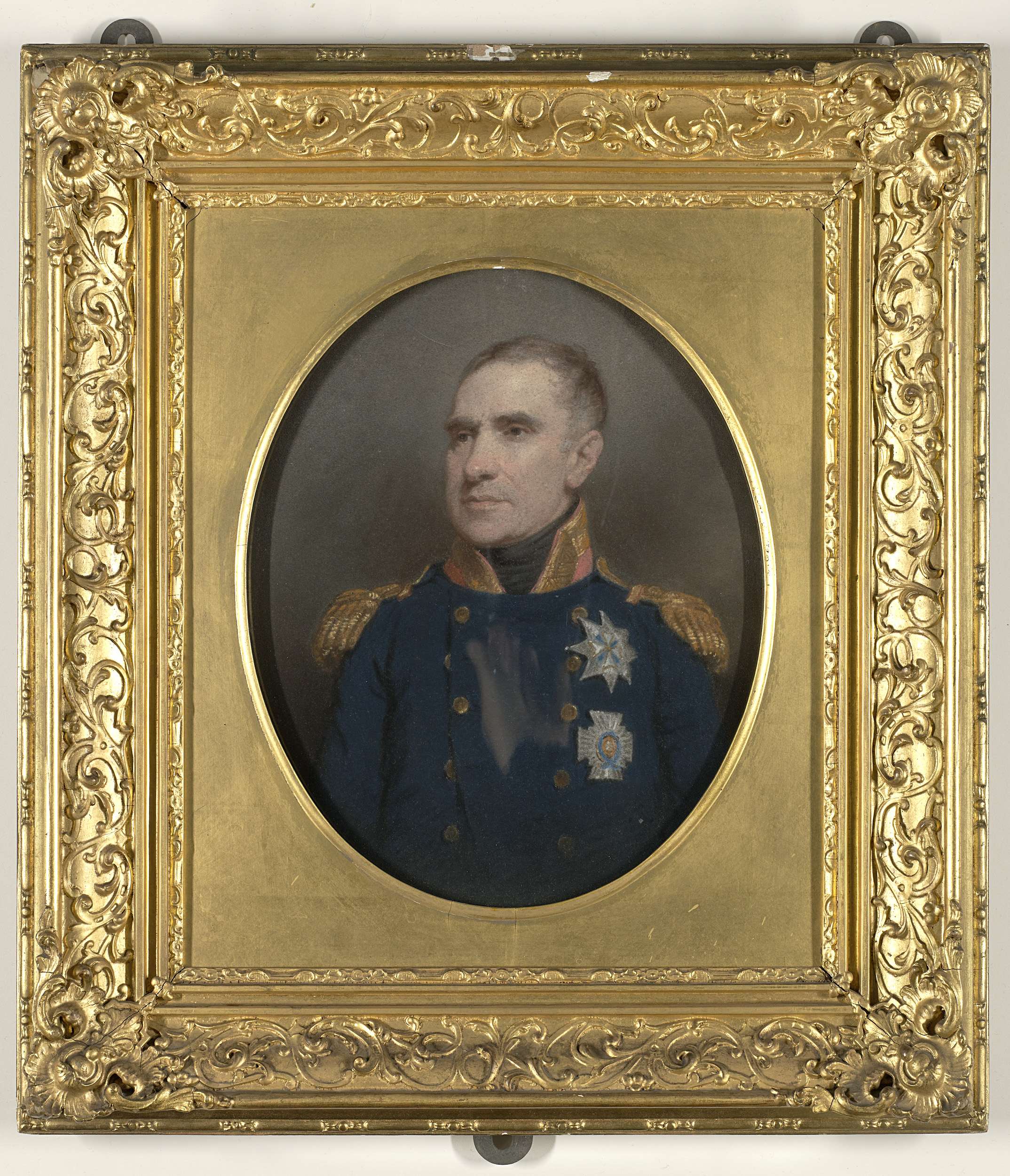 Portrait of vice-admiral Jonkheer Theodorus Frederik van Capellen, parchment by Charles Howard Hodges