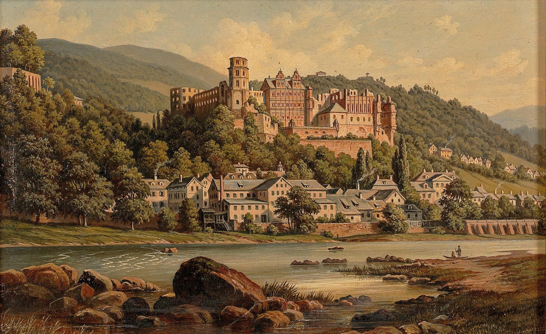 View of Heidelberg, by Hubert Sattler, public domain
