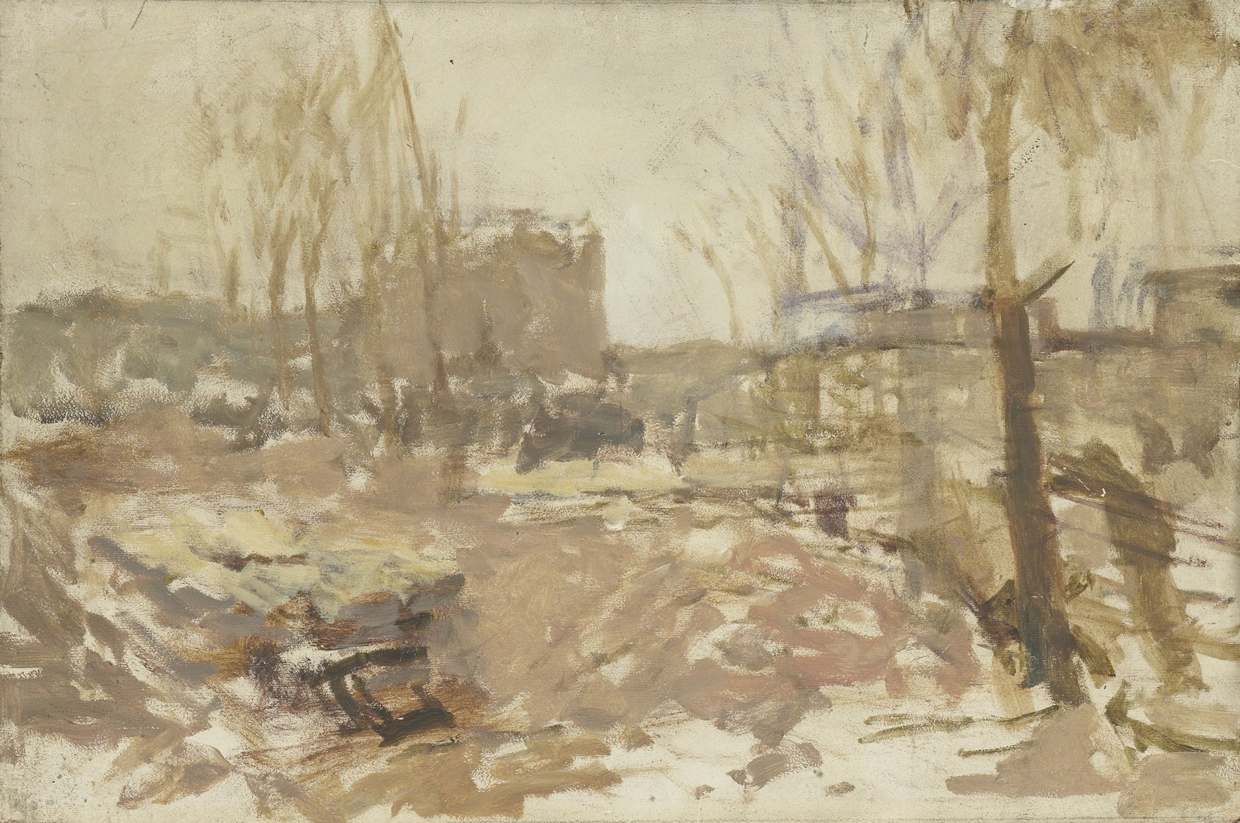 Bouwterrein aan de De Clercqstraat, by George Hendrik Breitner, public domain