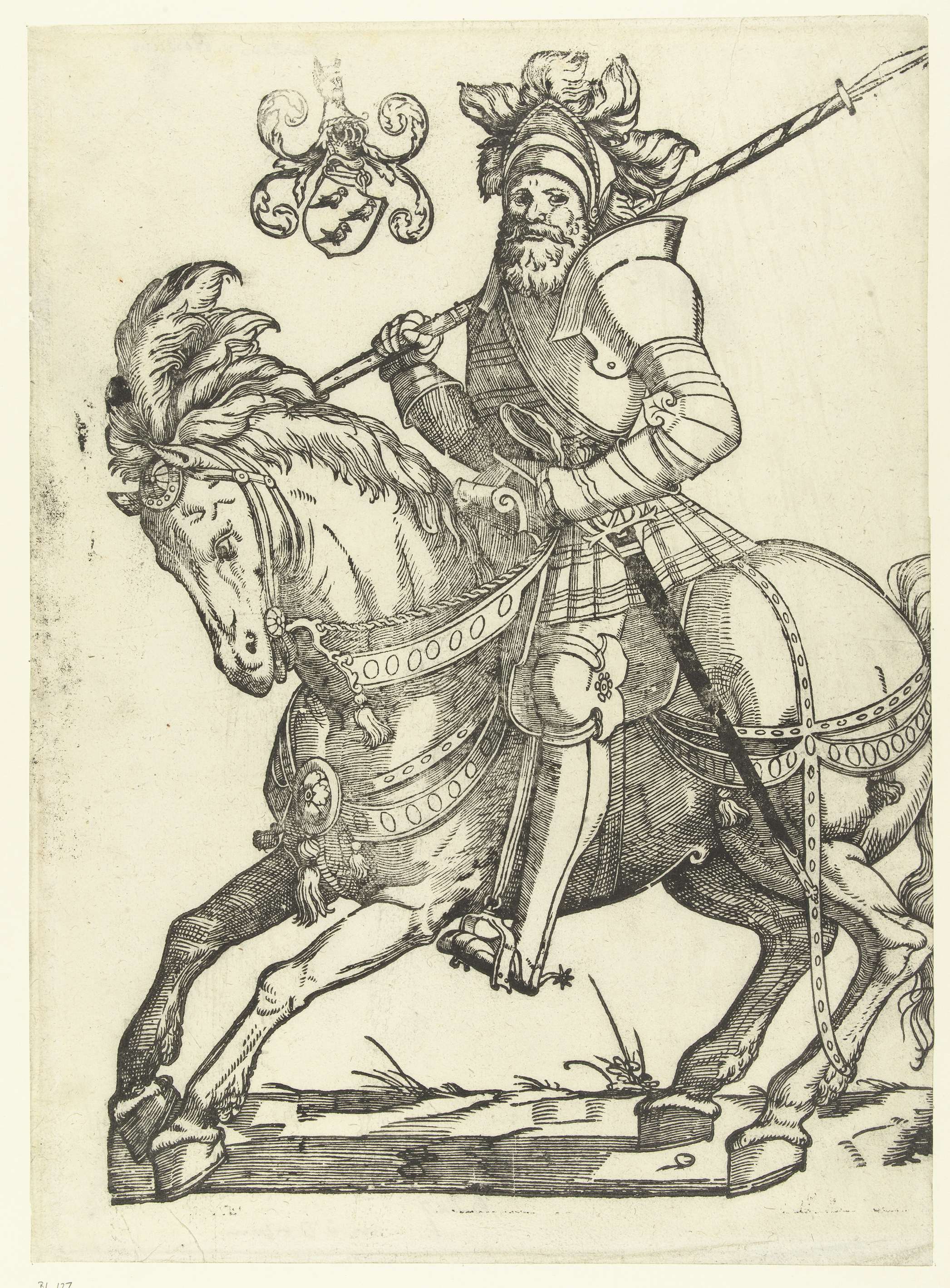 Portret van Maarten van Rossum te paard, by Cornelis Anthonisz., public domain
