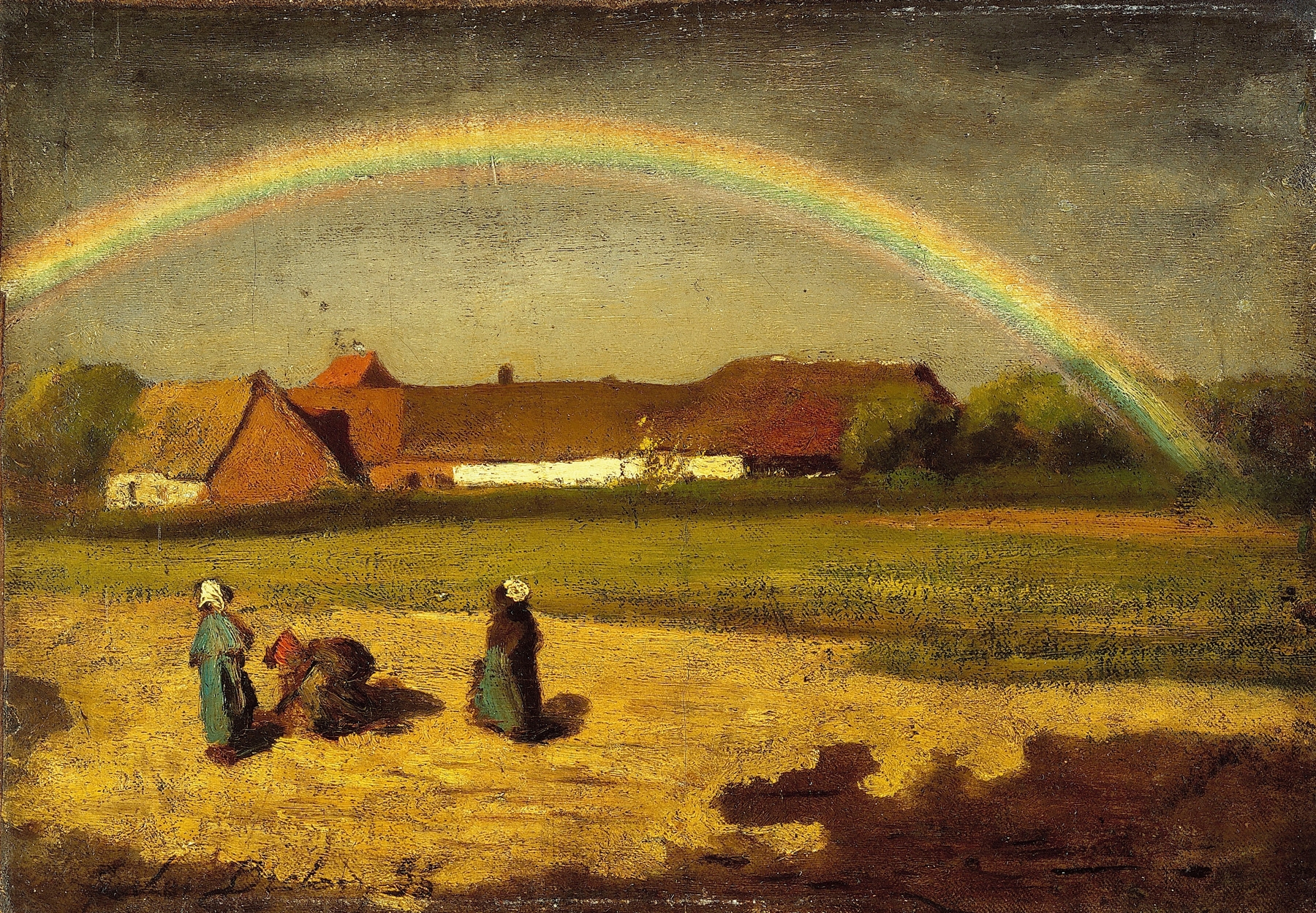 L’arc-en-ciel à Courrières, by Jules Breton, public domain