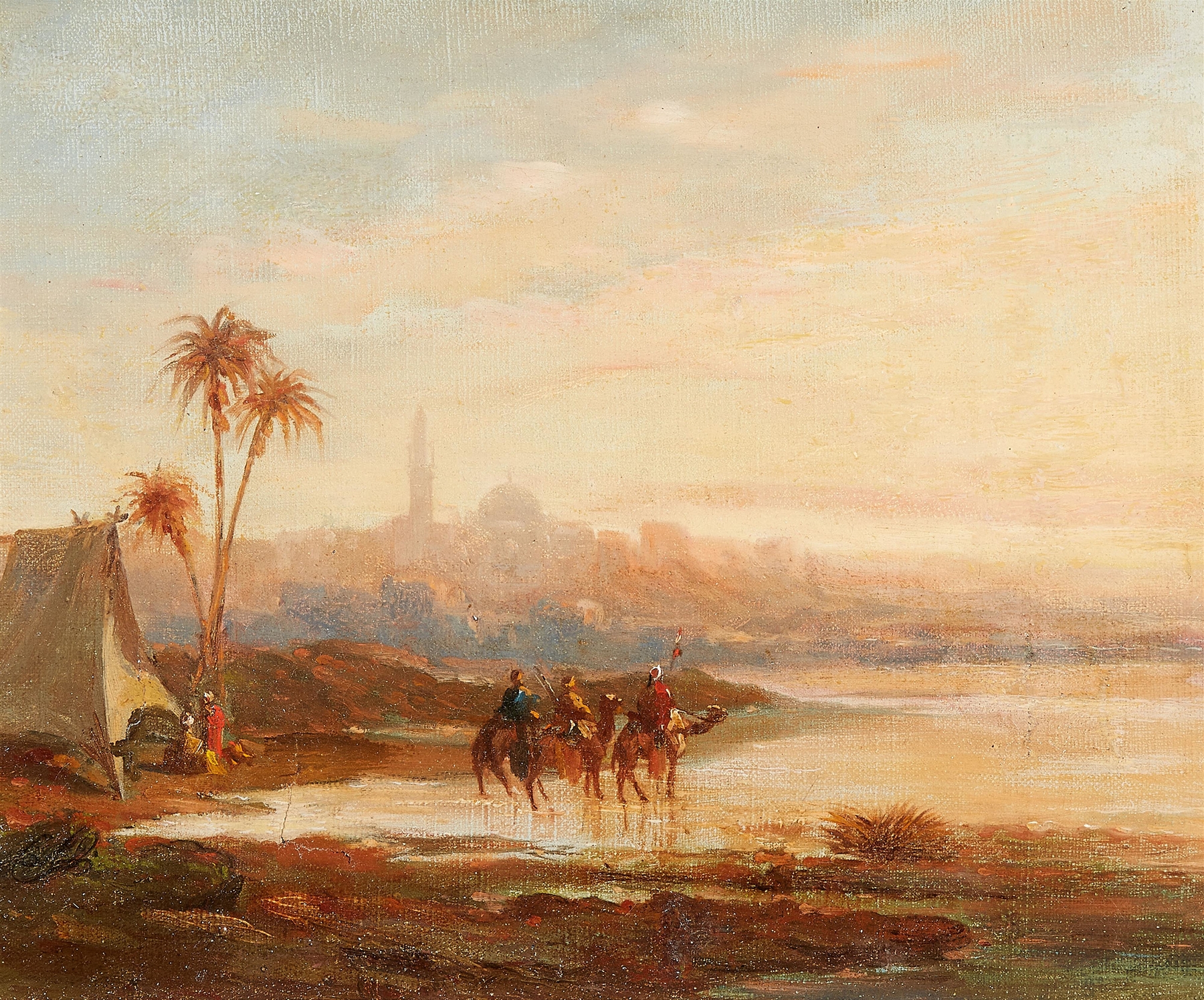 Beduinen vor den Toren Jerusalems, by Ippolito Caffi, public domain