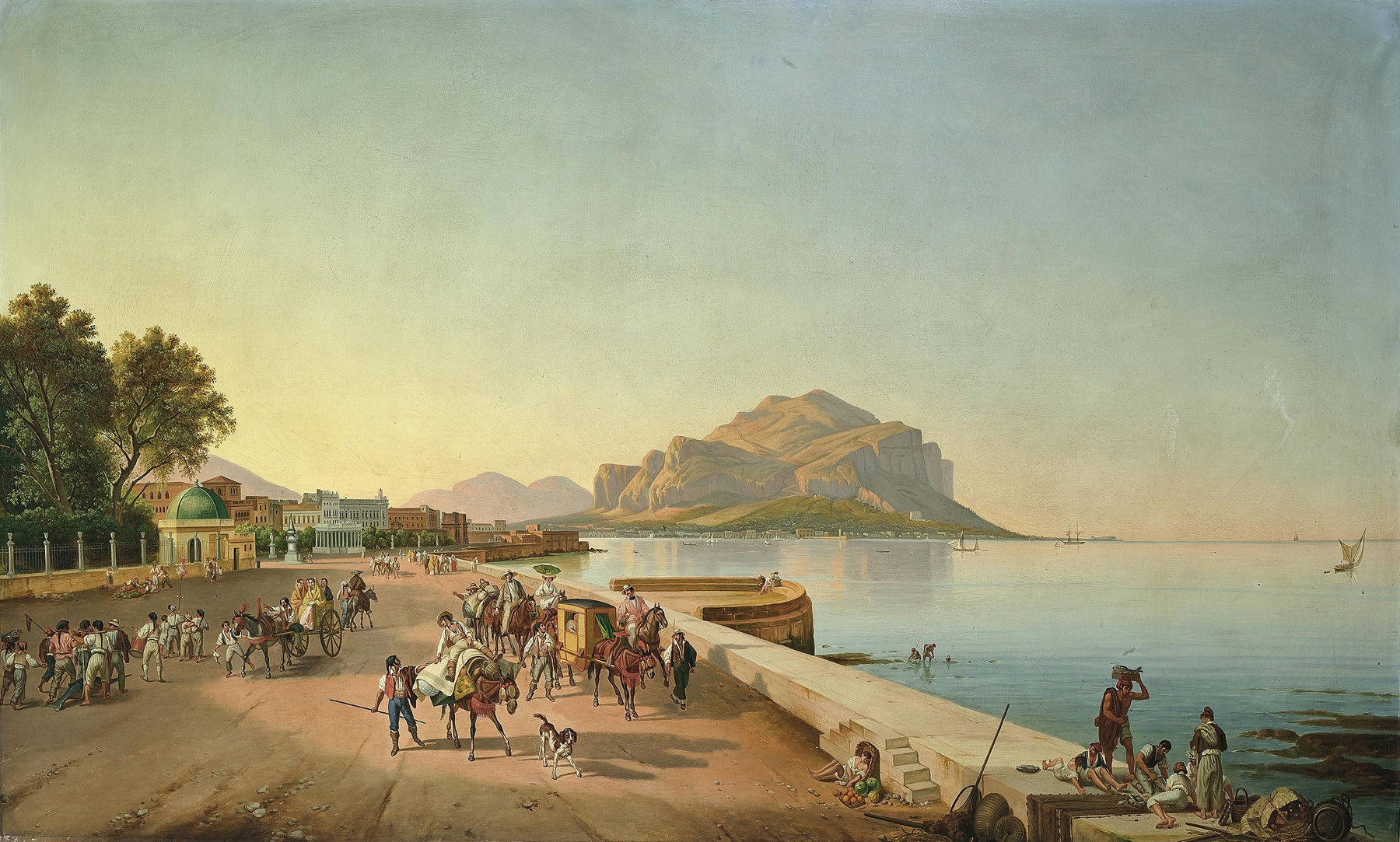 Spaziergang in Palermo, by Franz Ludwig Catel, public domain