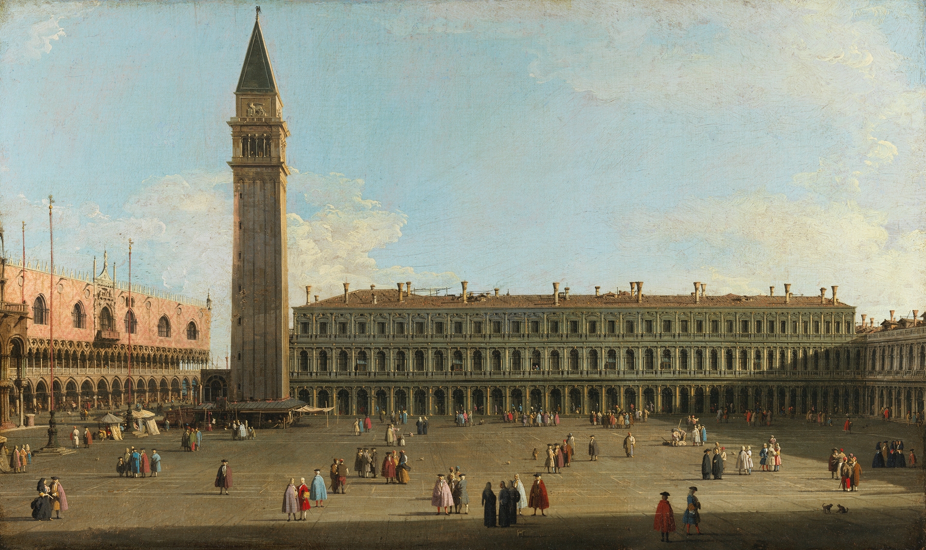 Saint Mark’s Square, Venice, by Canaletto, public domain