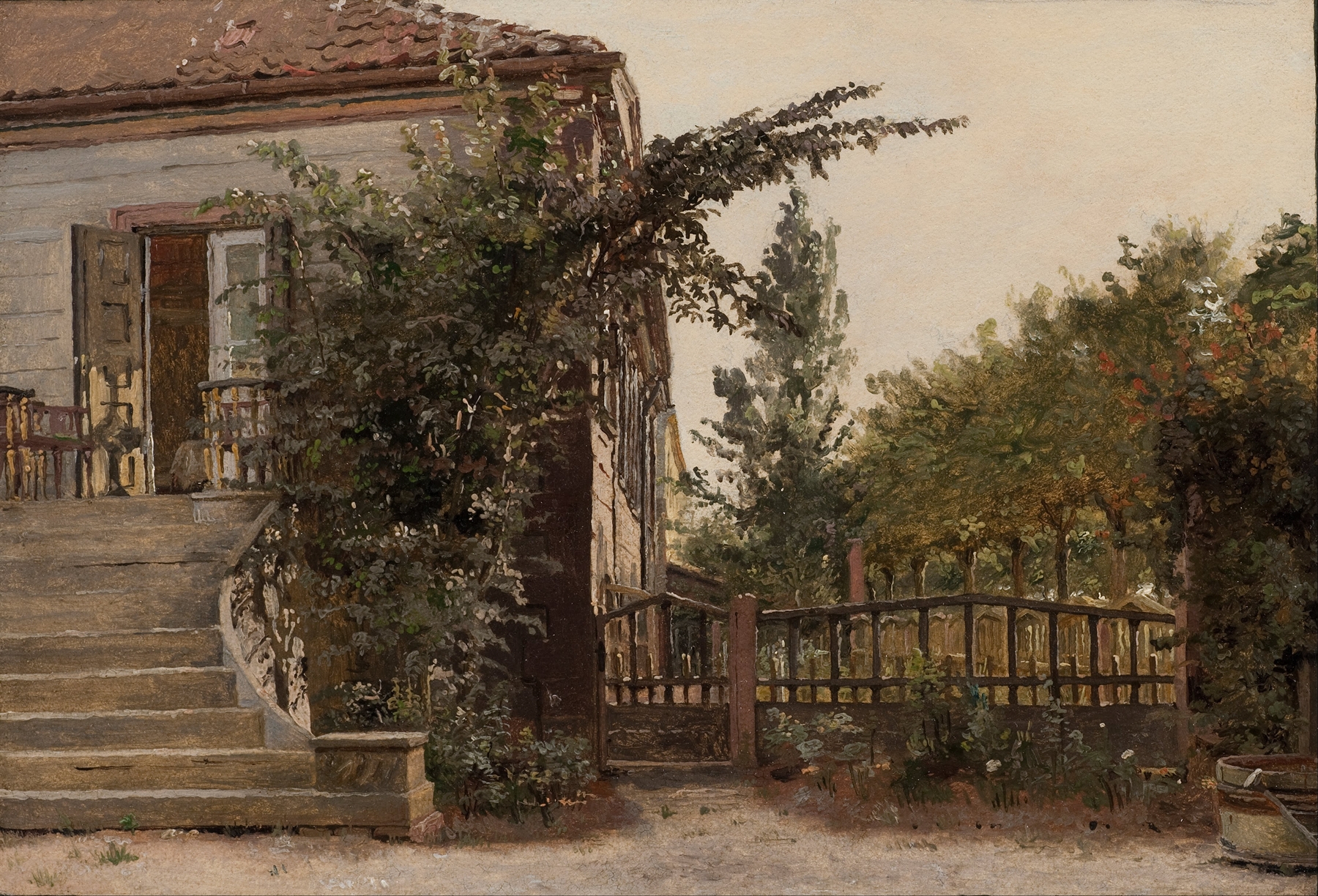 The Garden Steps Leading to the Artist’s Studio on Blegdammen, by Christen Købke, public domain