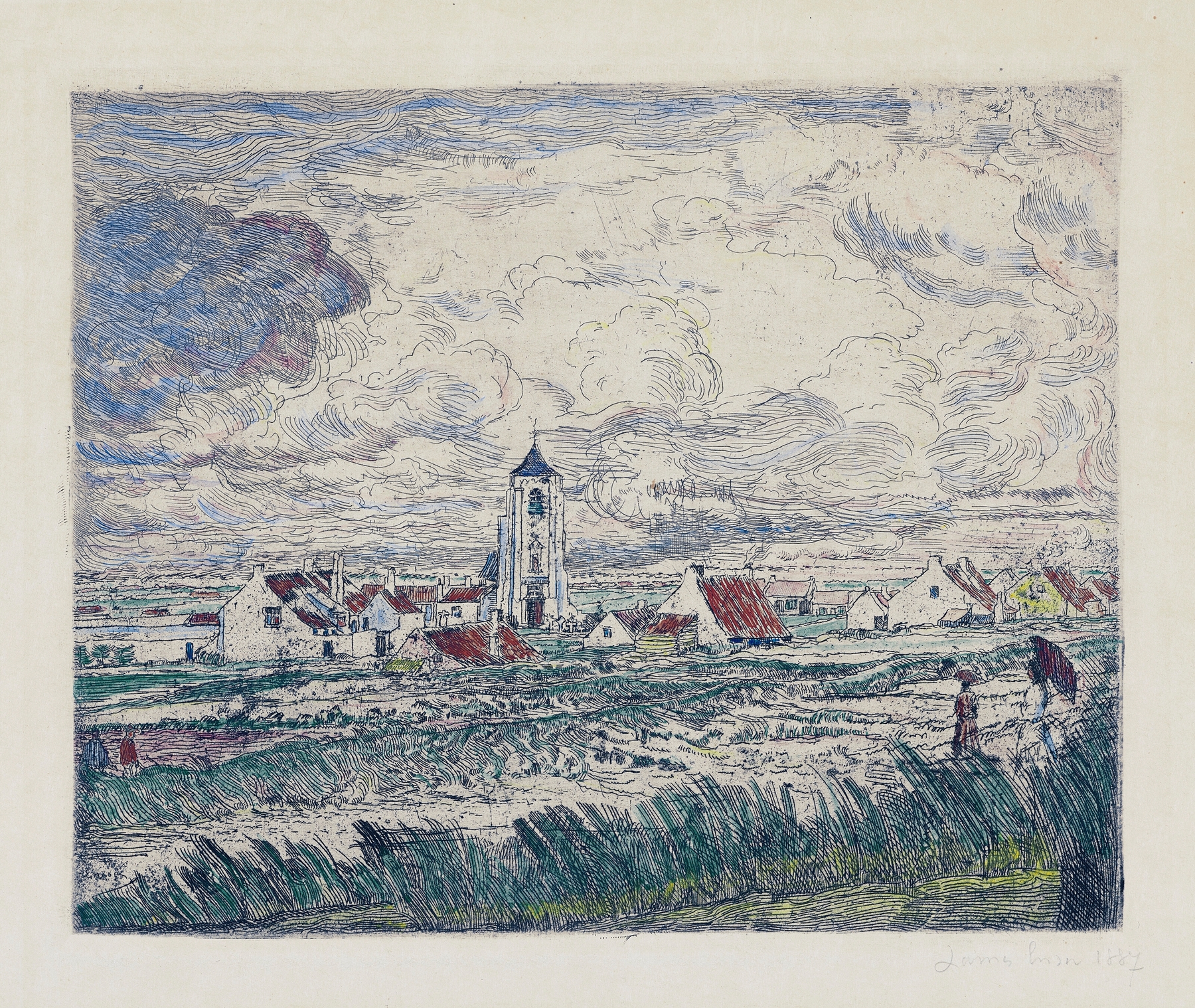 Grande vue de Mariakerke, by James Ensor, public domain