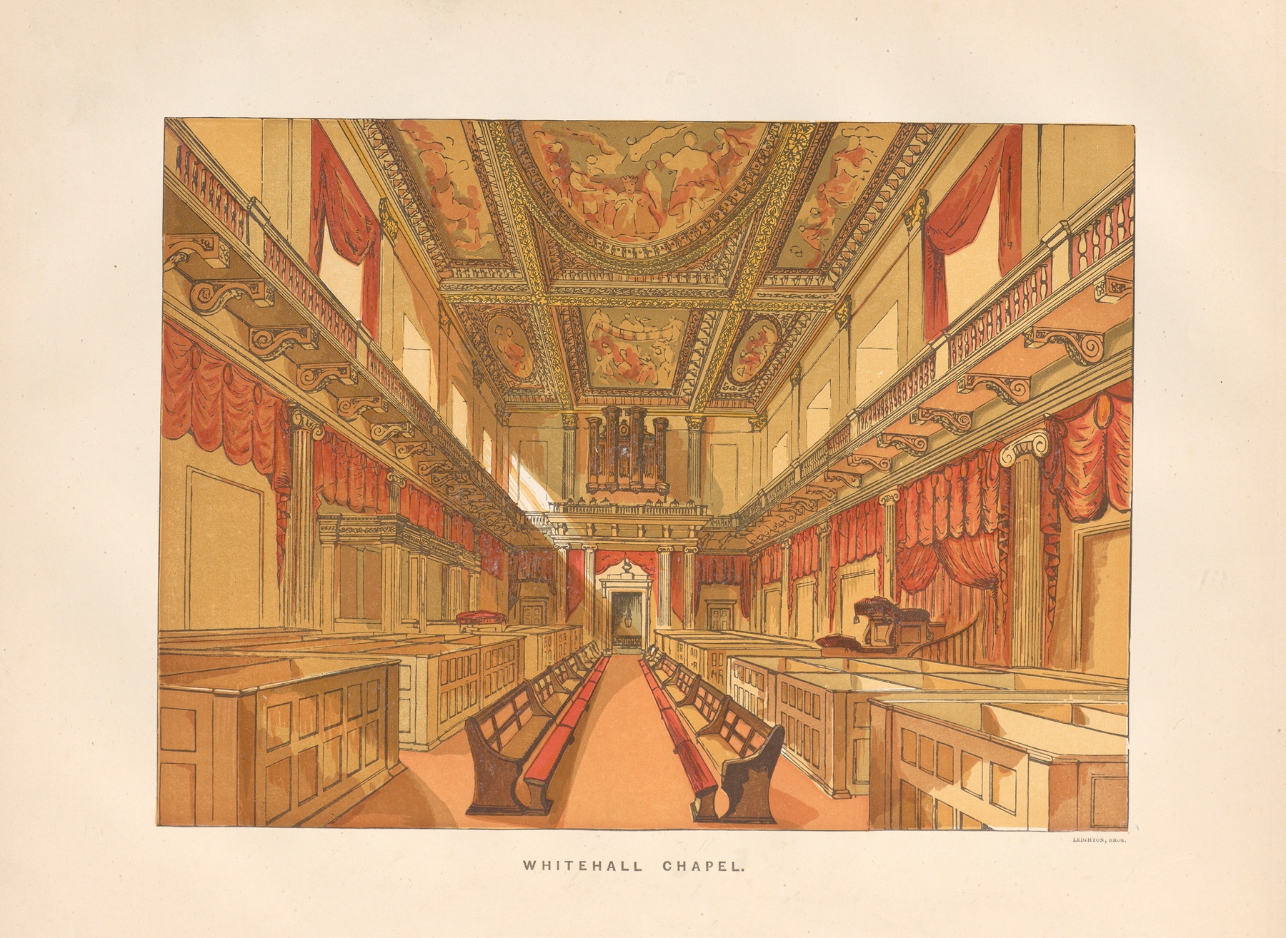 Whitehall Chapel, by Charles Knight, public domain
