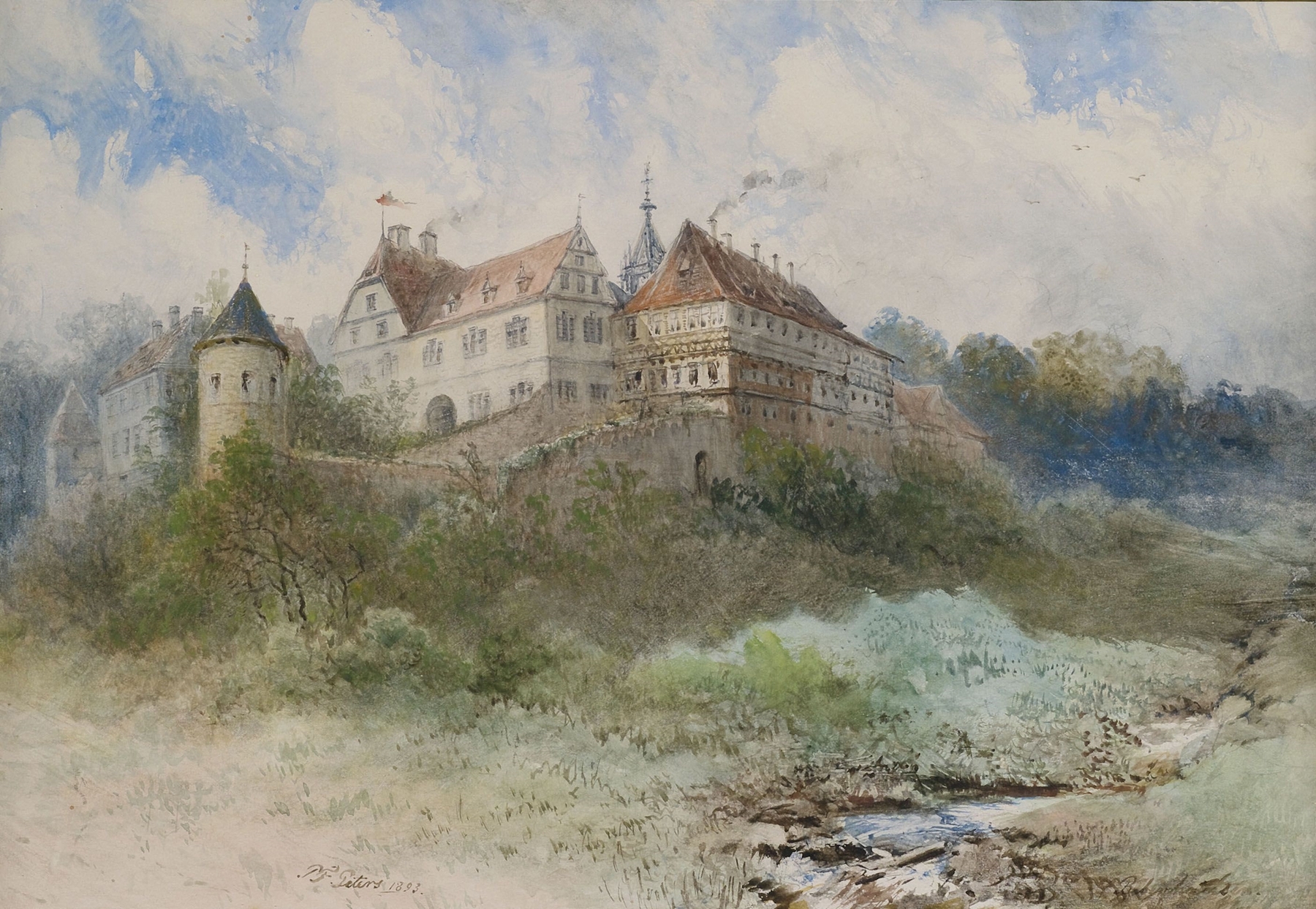 Architecture of Das ehemalige Zisterzienserkloster Bebenhausen by Pieter Francis Peters, oil painting