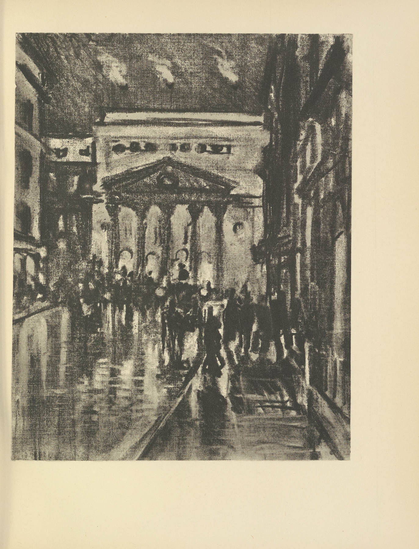 Haymarket Theatre, by Joseph Pennell, public domain