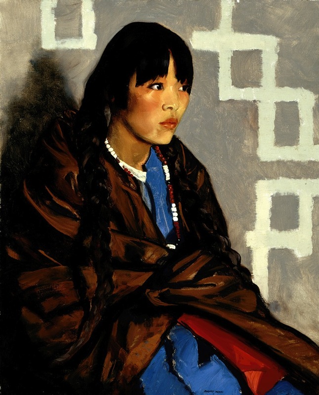 Portrait of an Indian girl by Robert Henri.