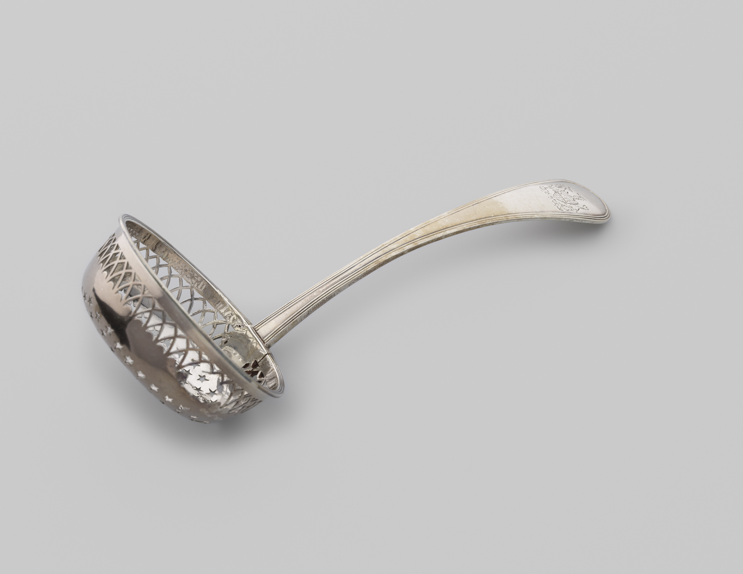 Neoclassical engraving of a silver sugar spoon by Diederik Lodewijk Bennewitz