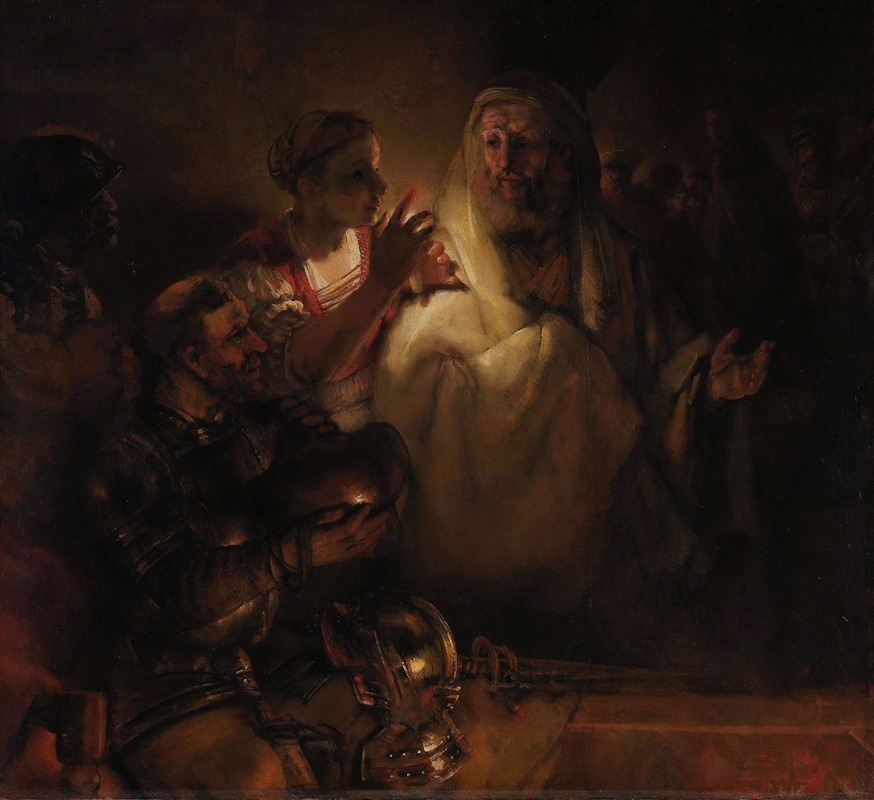 Rembrandt's 'The Denial of St Peter' captures a pivotal moment in biblical history.