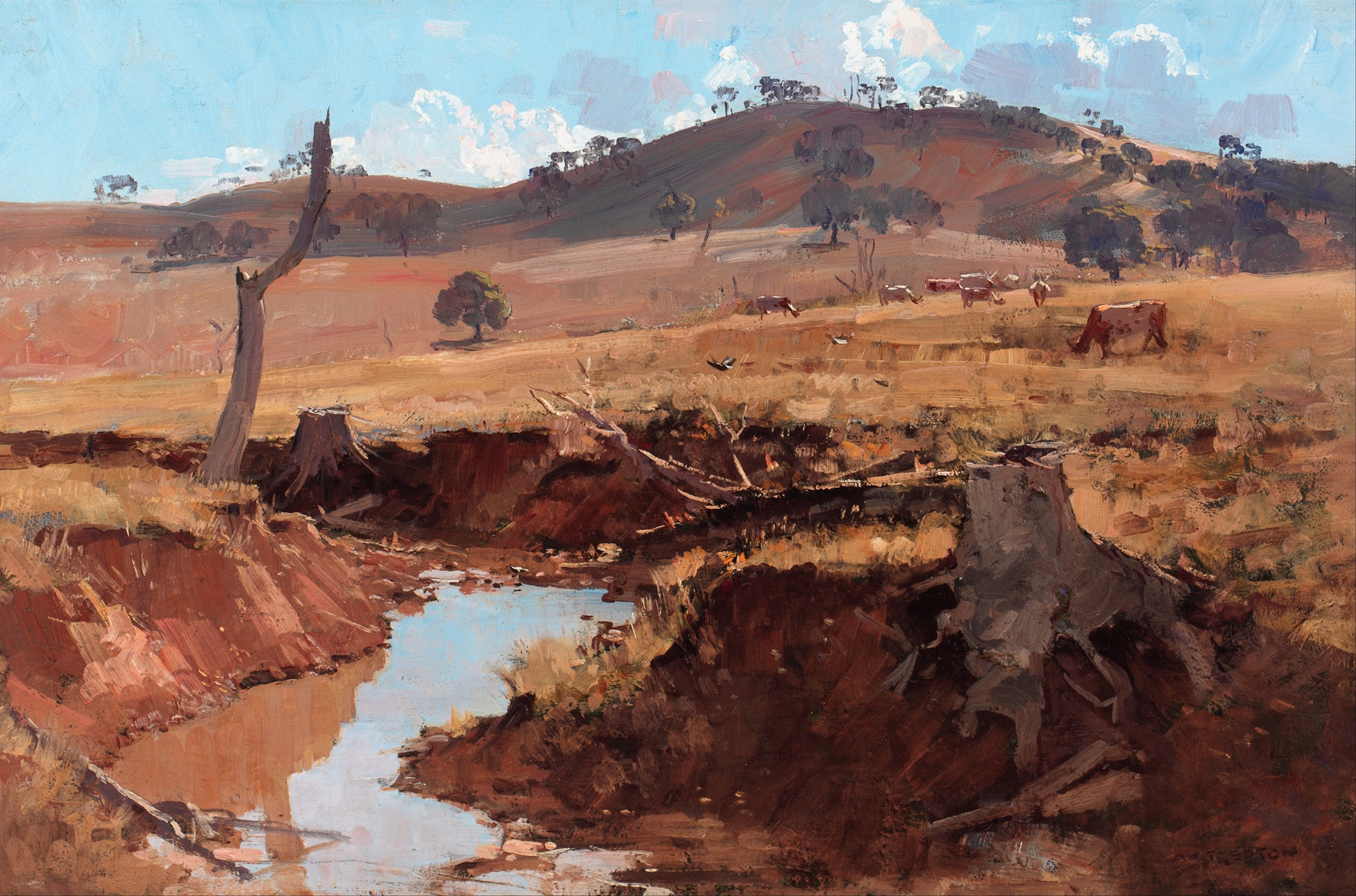 The creek, by Arthur Streeton, public domain