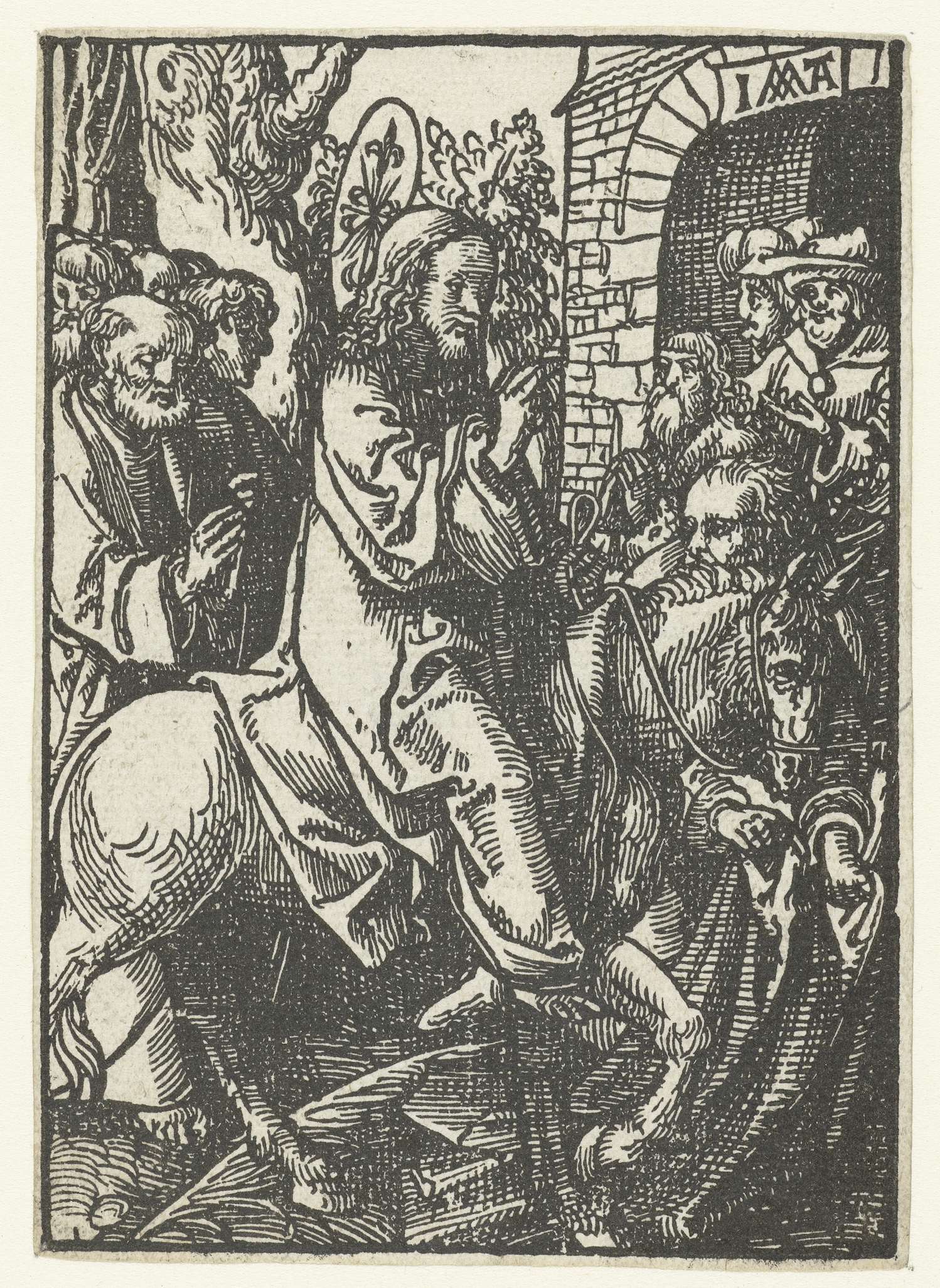 Intocht in Jerusalem, by Jacob Cornelisz van Oostsanen, public domain