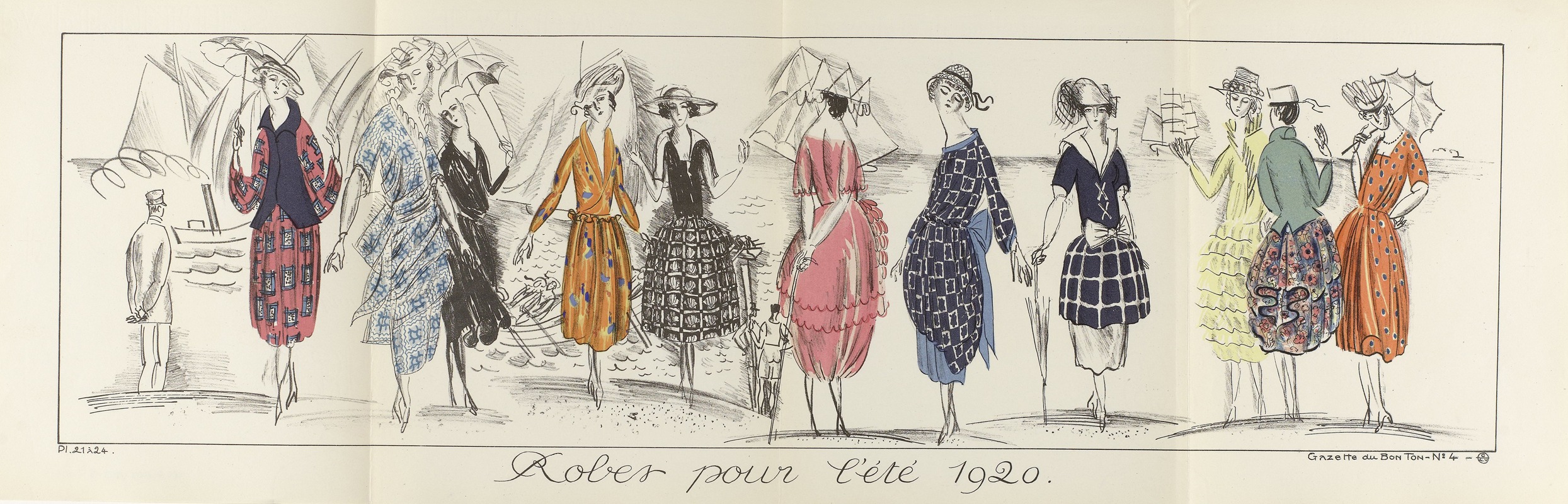 Raoul Dufy's 'Robes pour l’été' features vibrant colors and playful patterns.